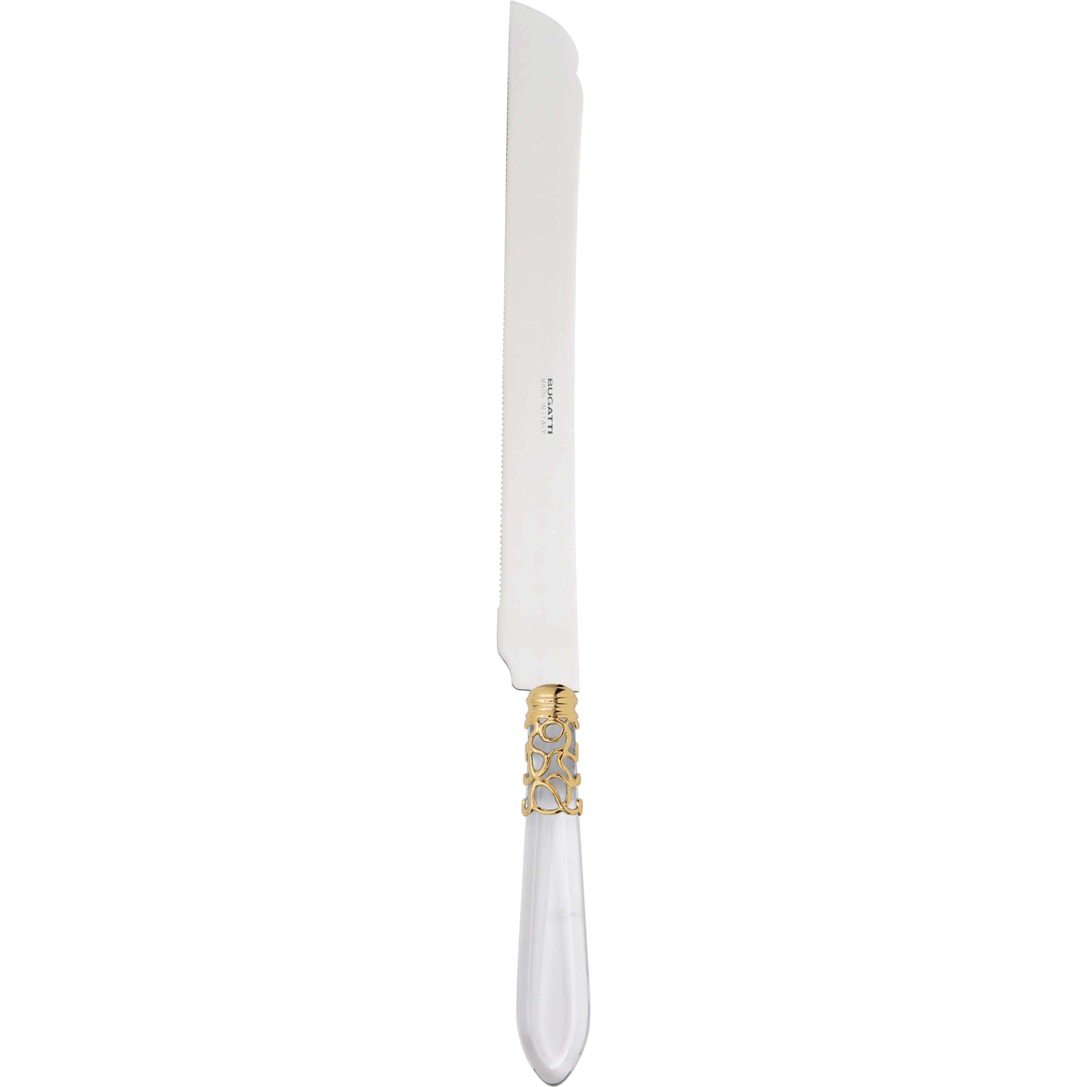 Melodia Gold Long Cake Knife 32 cm (12.60 inch) - clear
