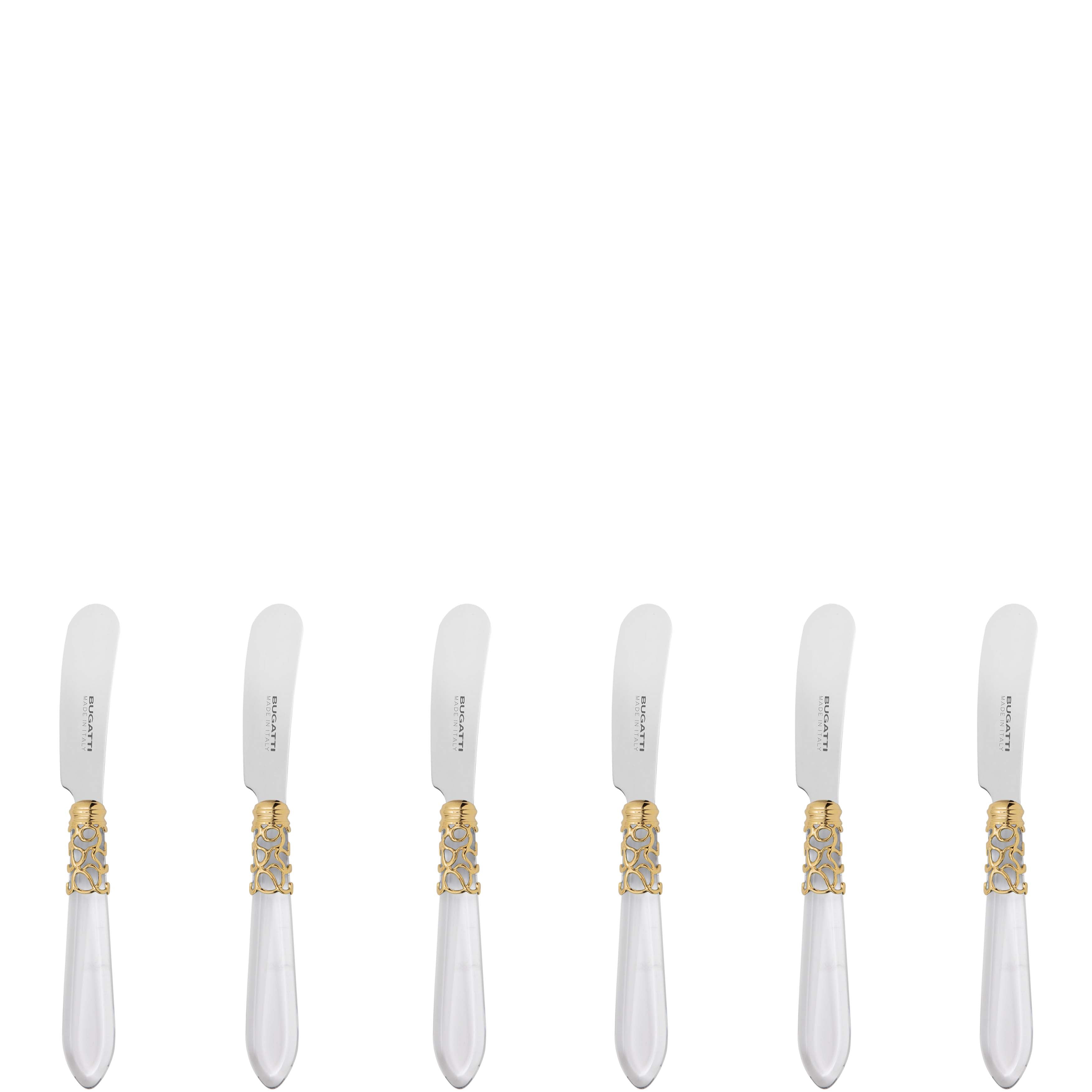 Melodia Gold Spreader / Butter Knife Set - clear