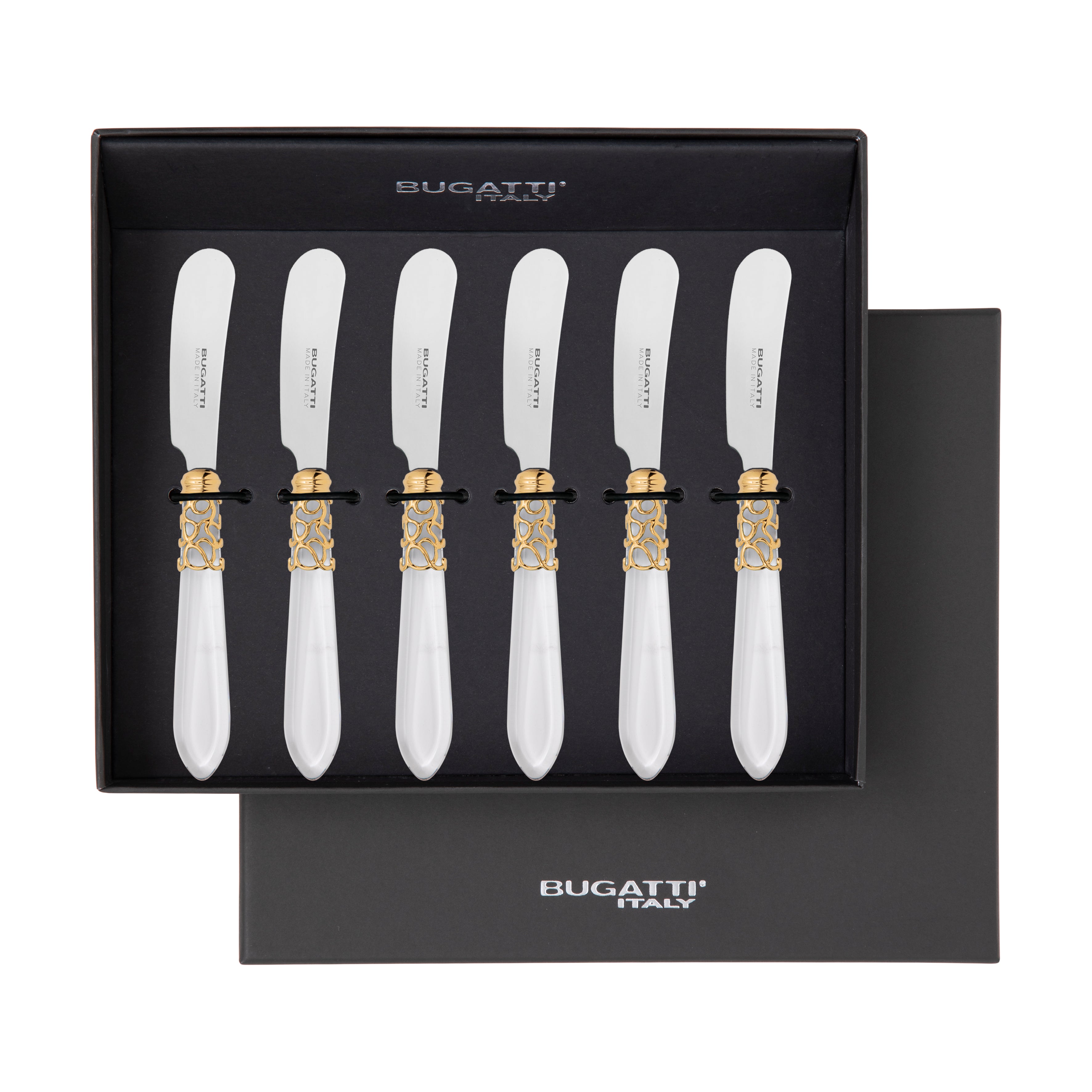 Melodia Gold Spreader / Butter Knife Set - clear