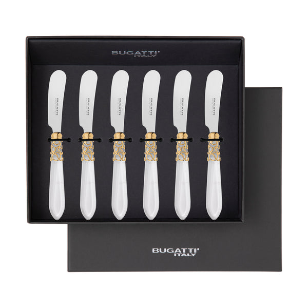 Melodia Gold Spreader / Butter Knife Set - Clear