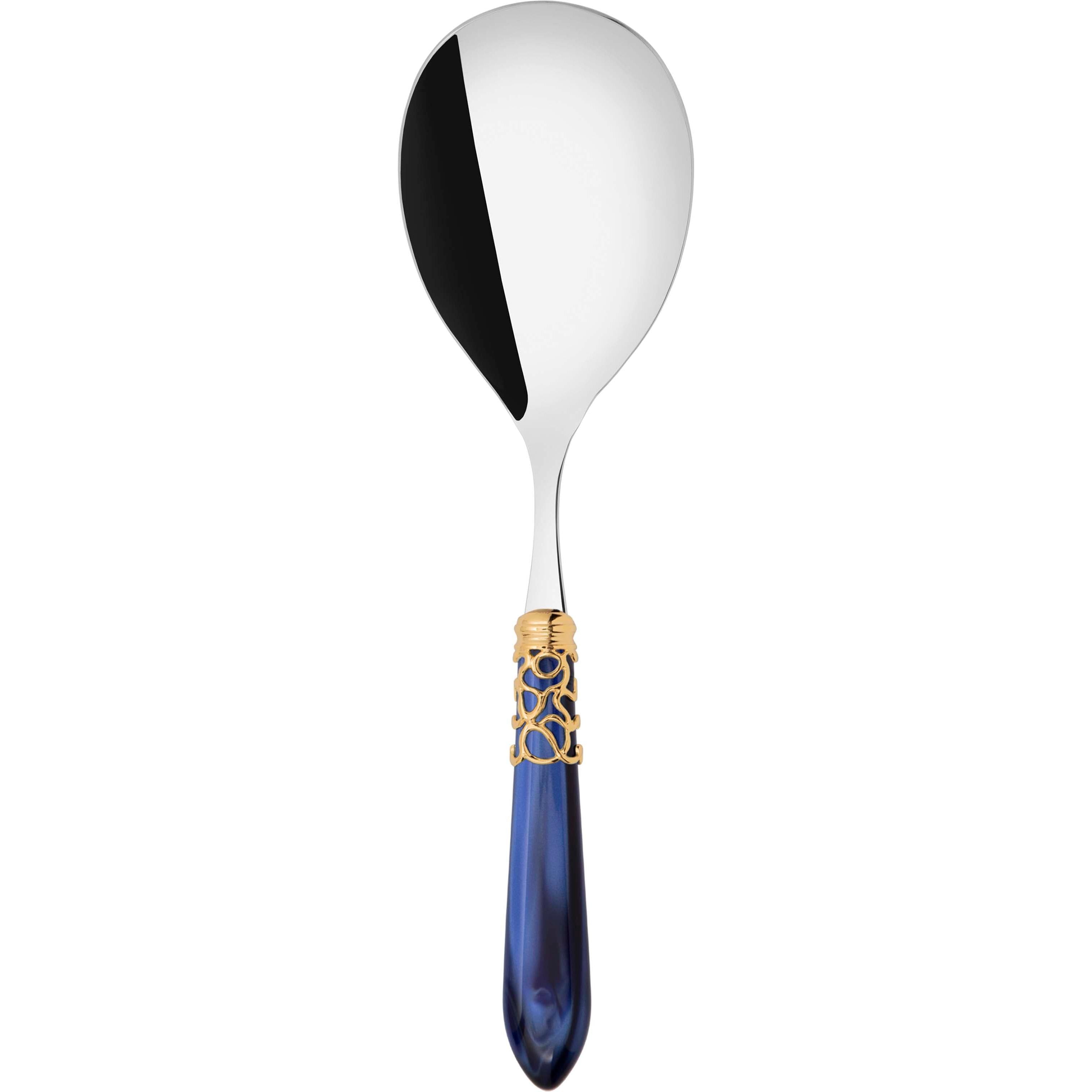 Melodia Gold Rice Casserole Serving Spoon - royal blue-Casa Bugatti USA