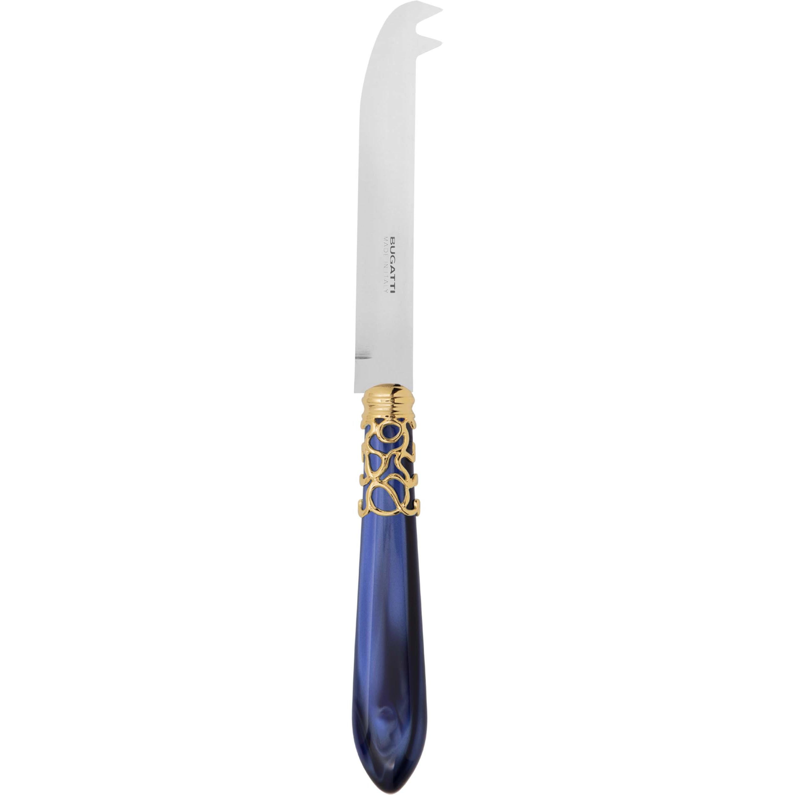 Melodia Gold 2 point "deer" cheese Knife - royal blue