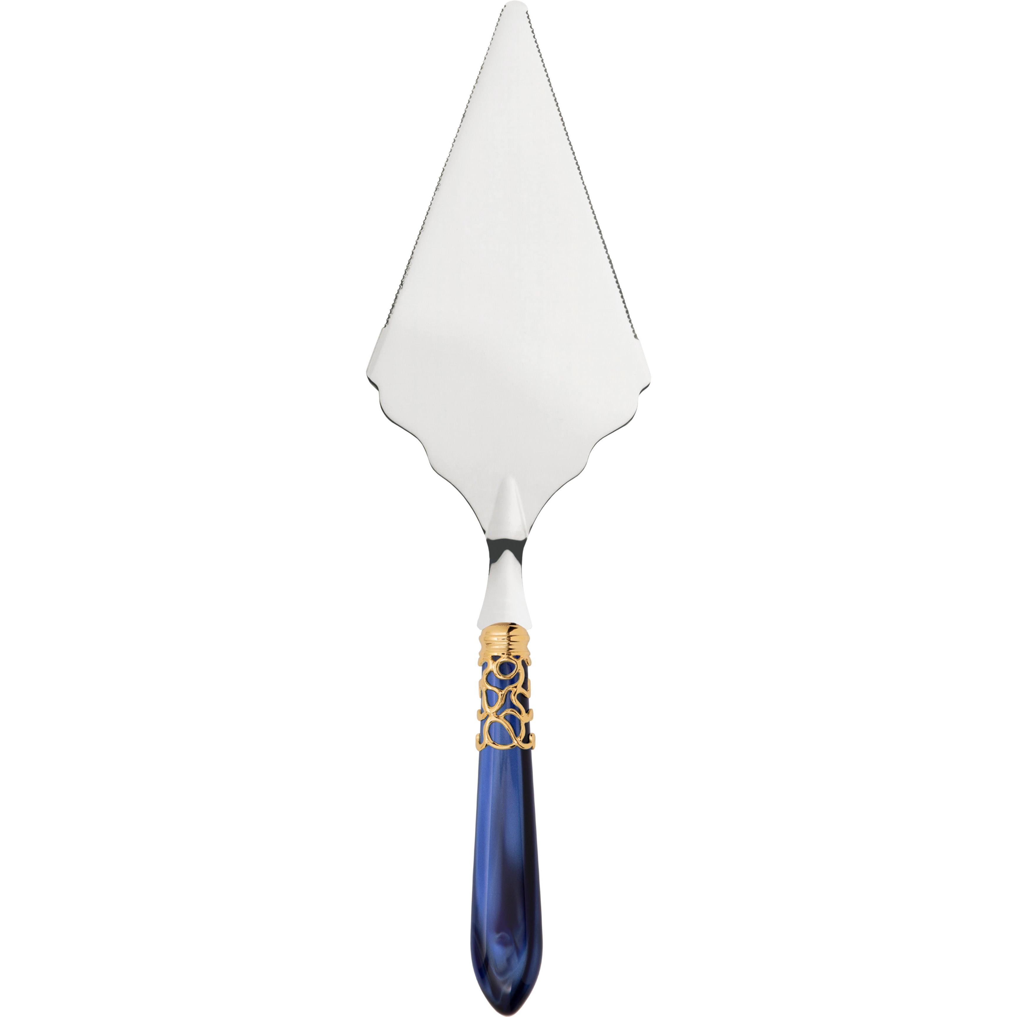 Melodia Gold Large Cake Server Serrated - royal blue