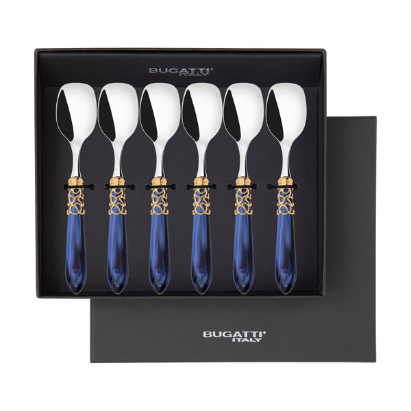 Melodia Gold Ice Cream Spoons Set - Royal Blue