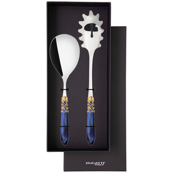 Melodia Gold 2 Piece Pasta Set in gift box - Royal Blue