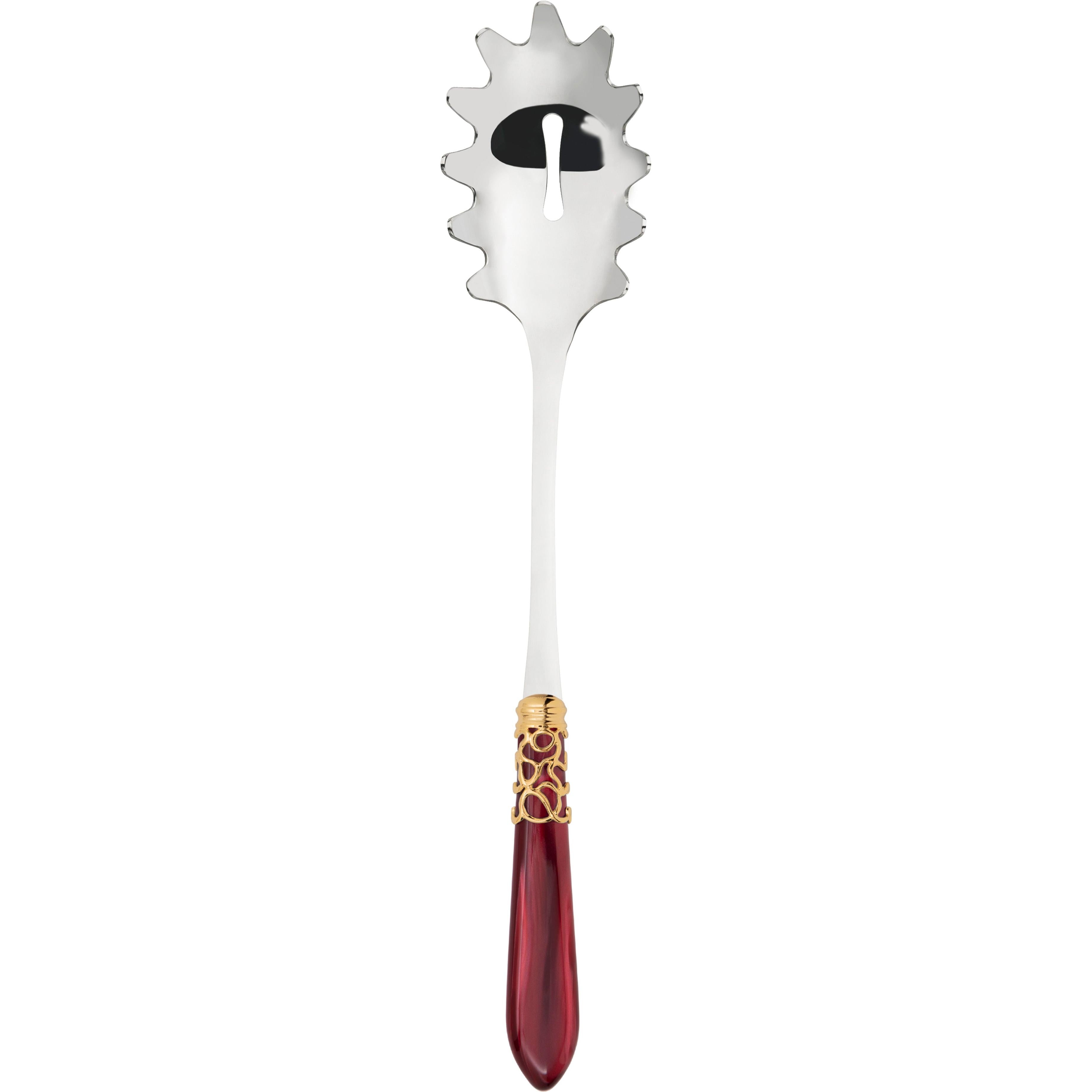Melodia Gold Pasta / Spaghetti Server - burgundy