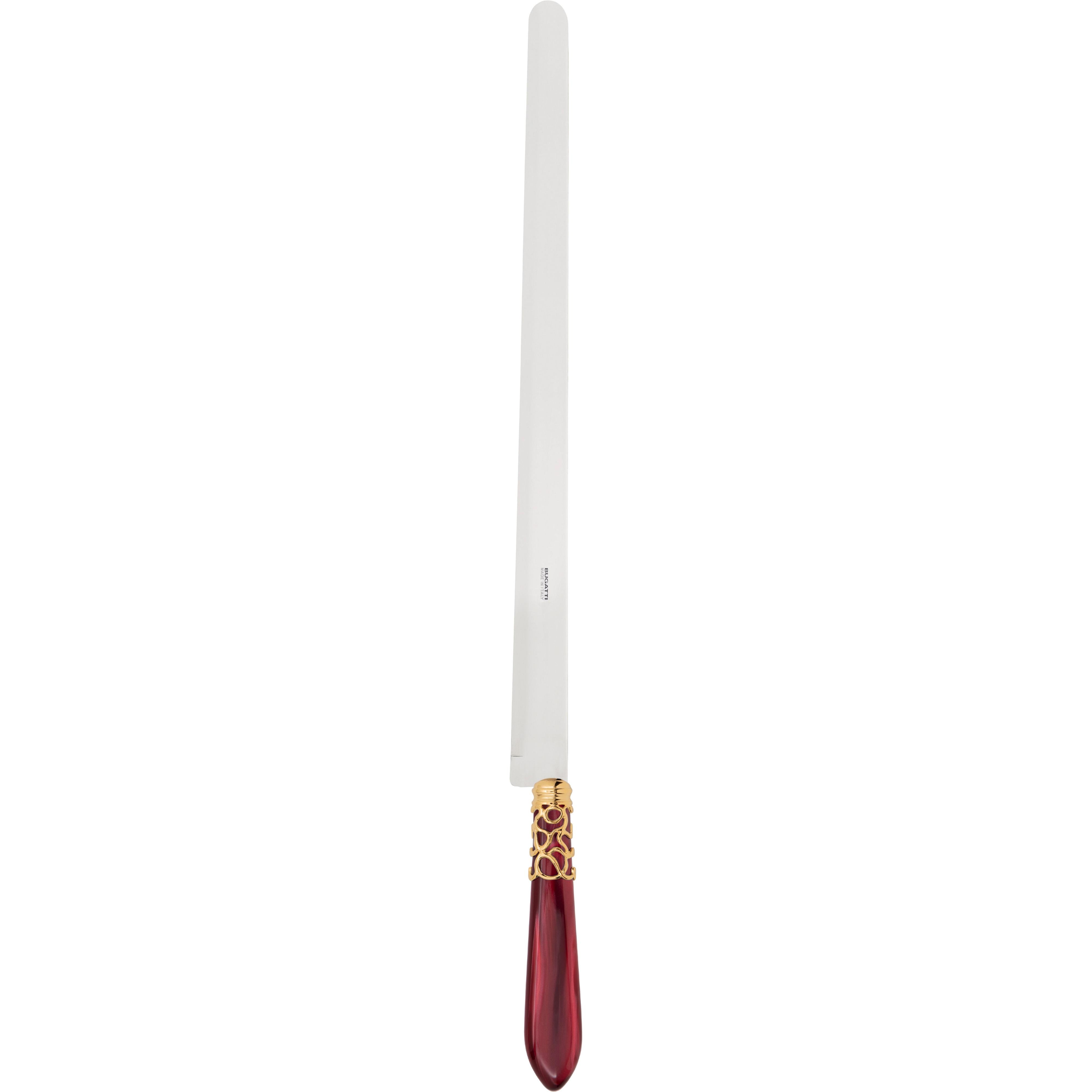 Melodia Gold Ham Knife 40 cm (15.75 inch) - burgundy-Casa Bugatti USA