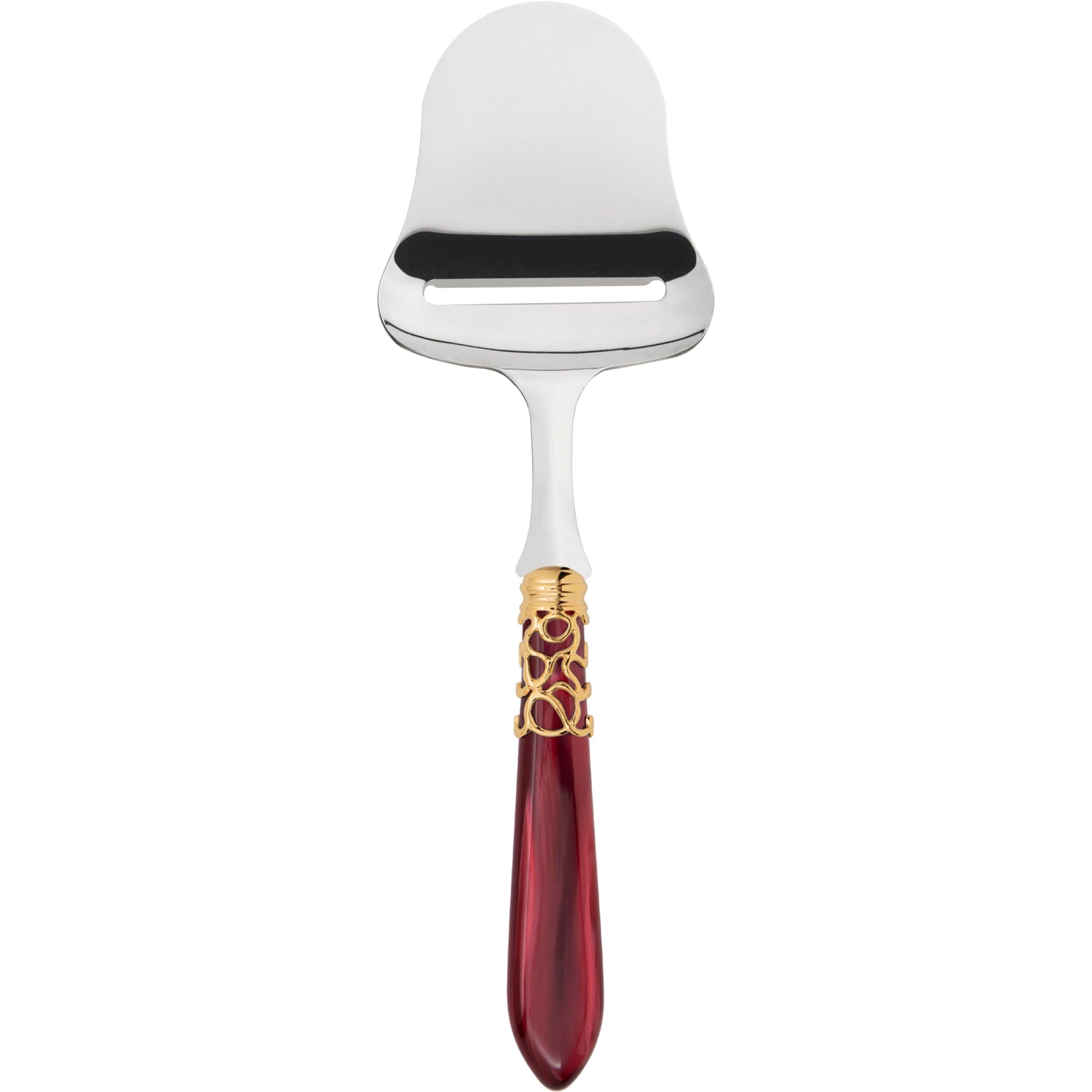 Melodia Gold Cheese Slicer - burgundy