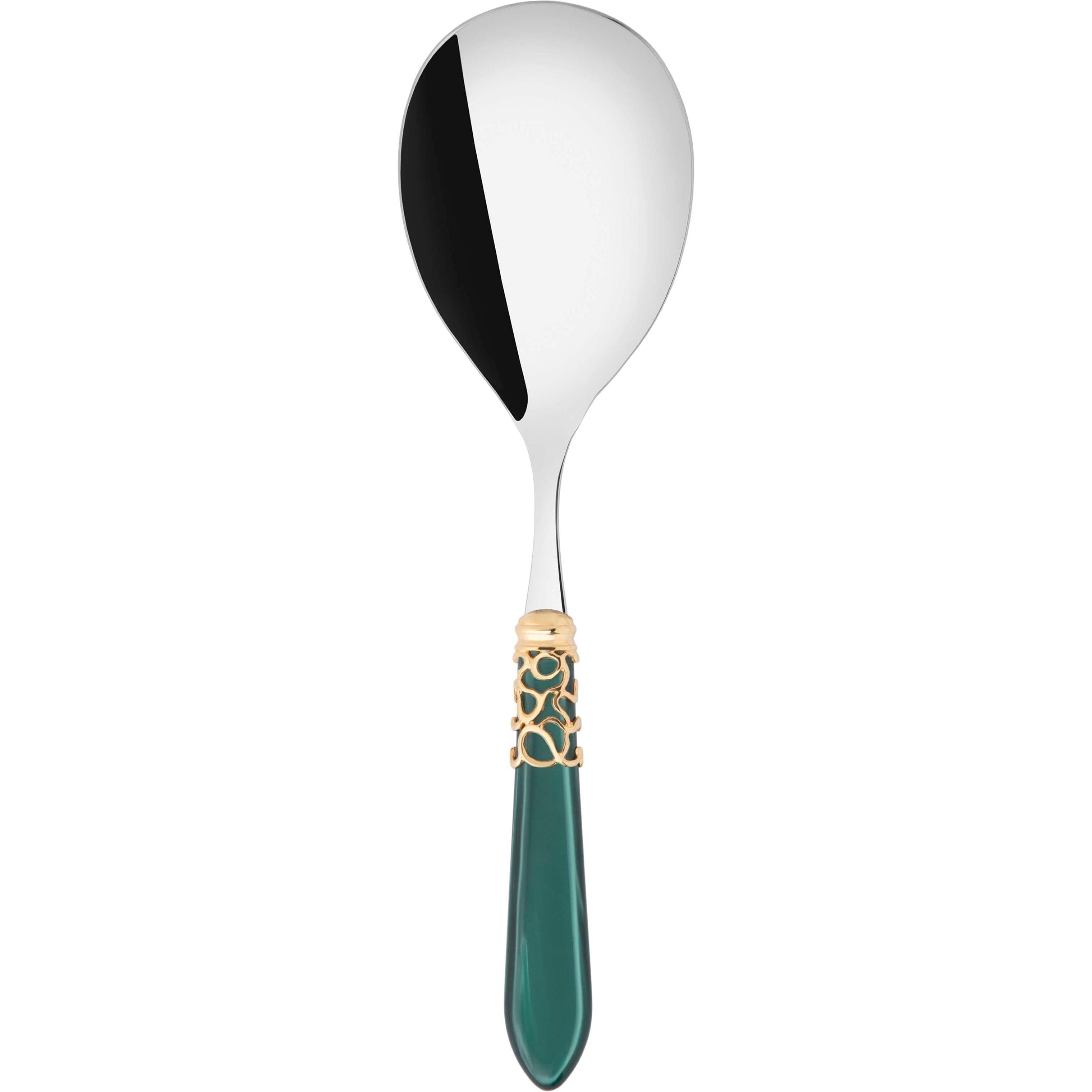 Melodia Gold Rice Casserole Serving Spoon - green