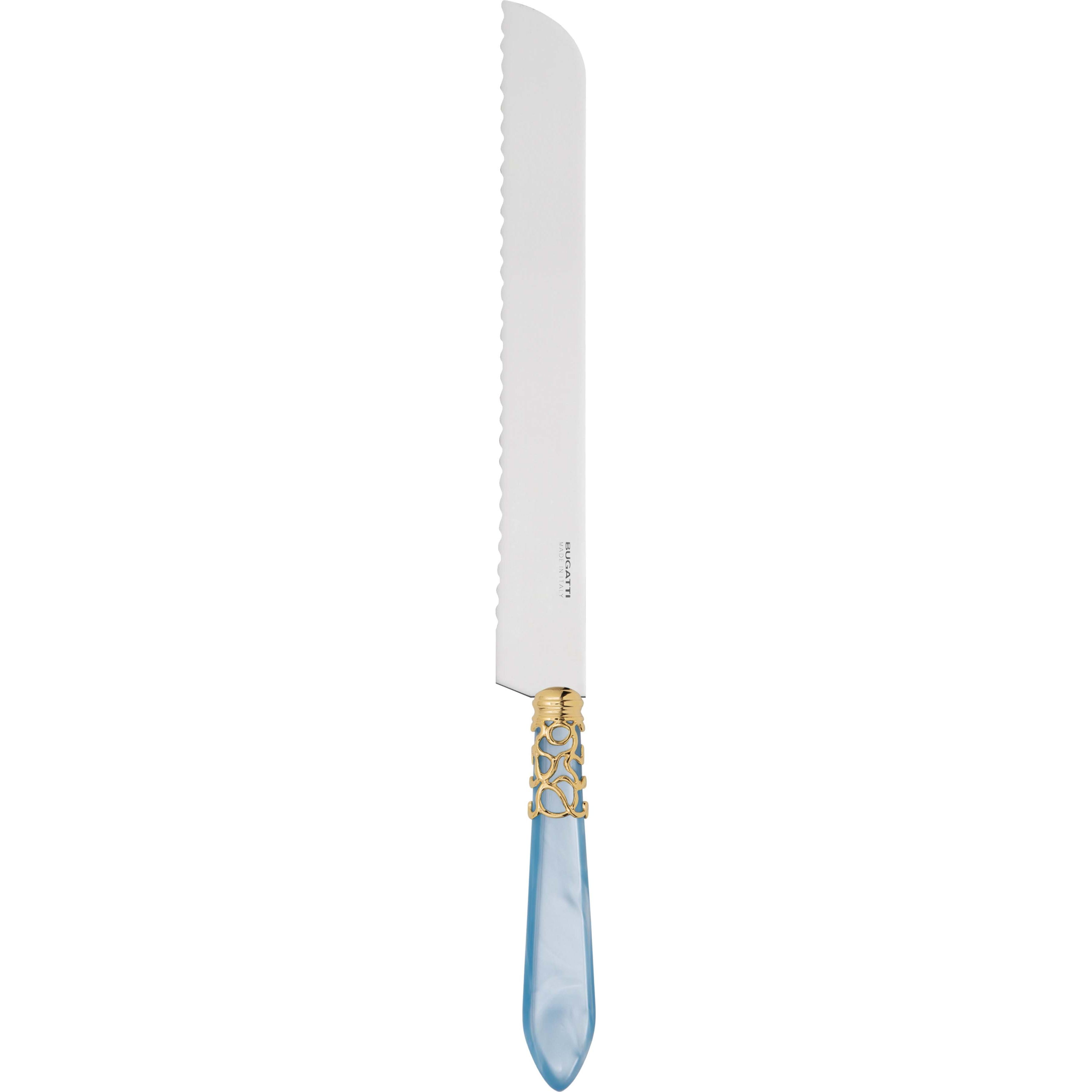 Melodia Gold Bread Knife - sky blue