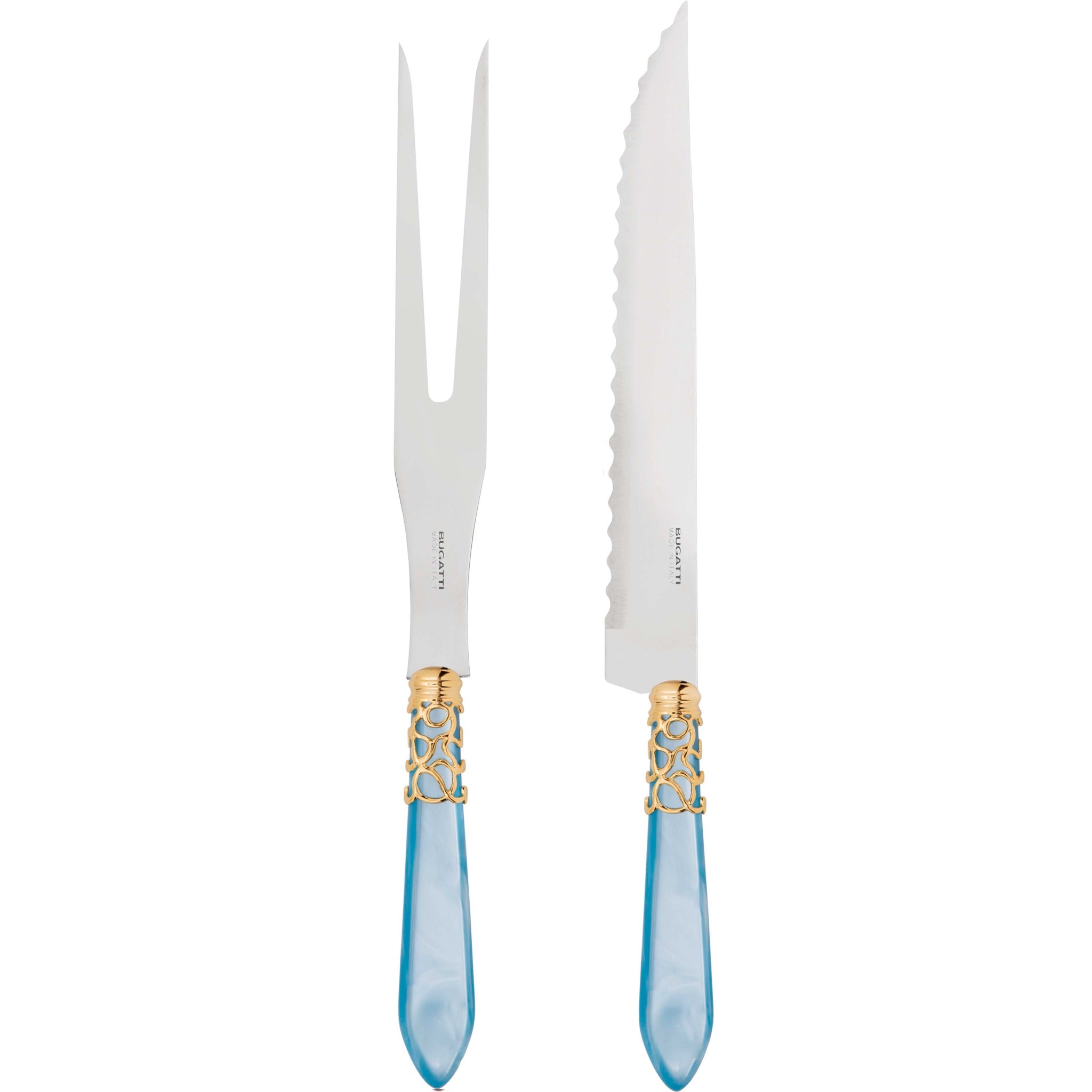 Melodia Gold Roast Carving Set - Sky Blue