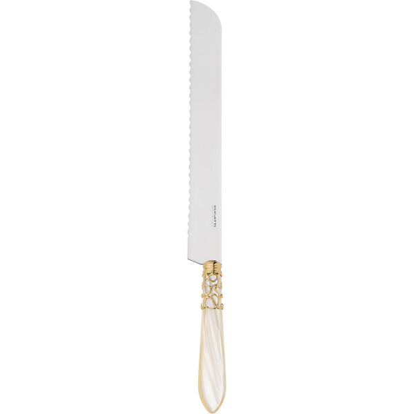 Melodia Gold Bread Knife - Ivory