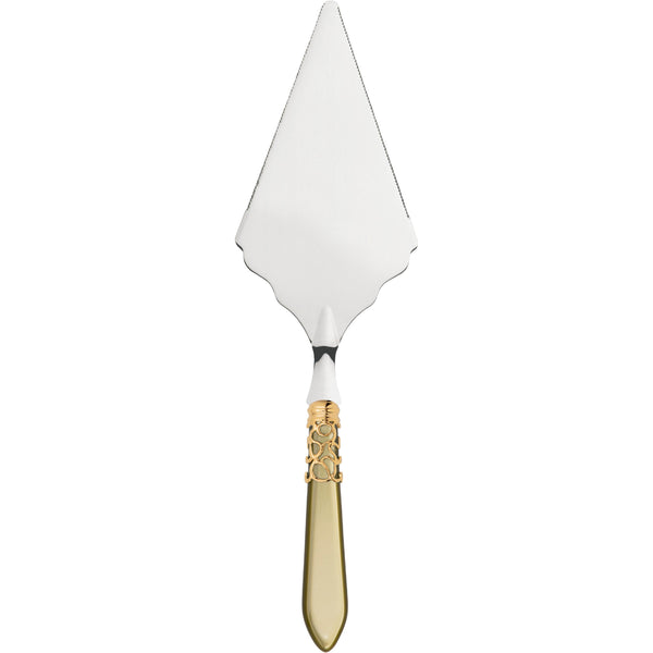 Melodia Gold Large Cake Server Serrated - Chartreuse Green