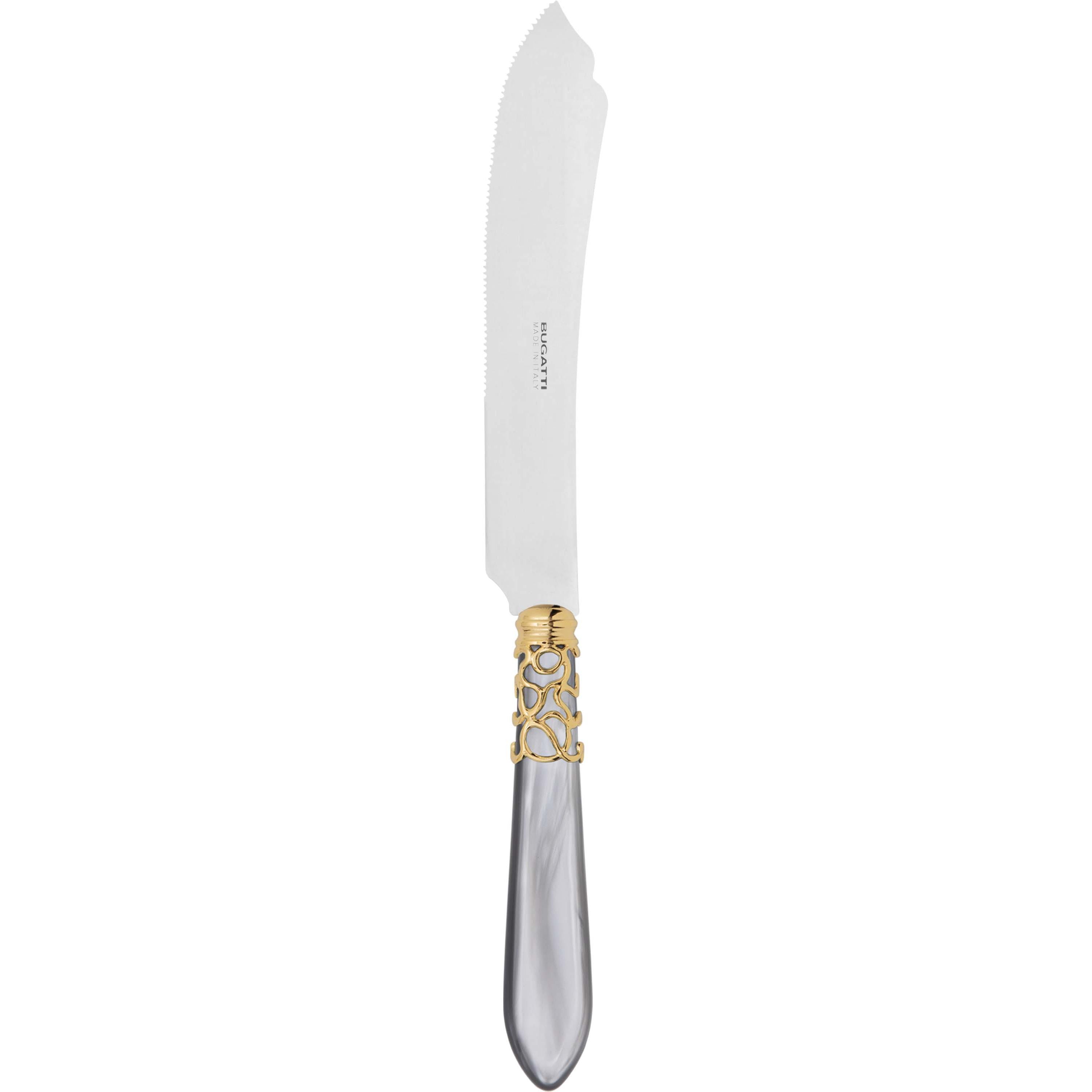 Melodia Gold Cake Knife 28 cm (11.02 inch) - gray