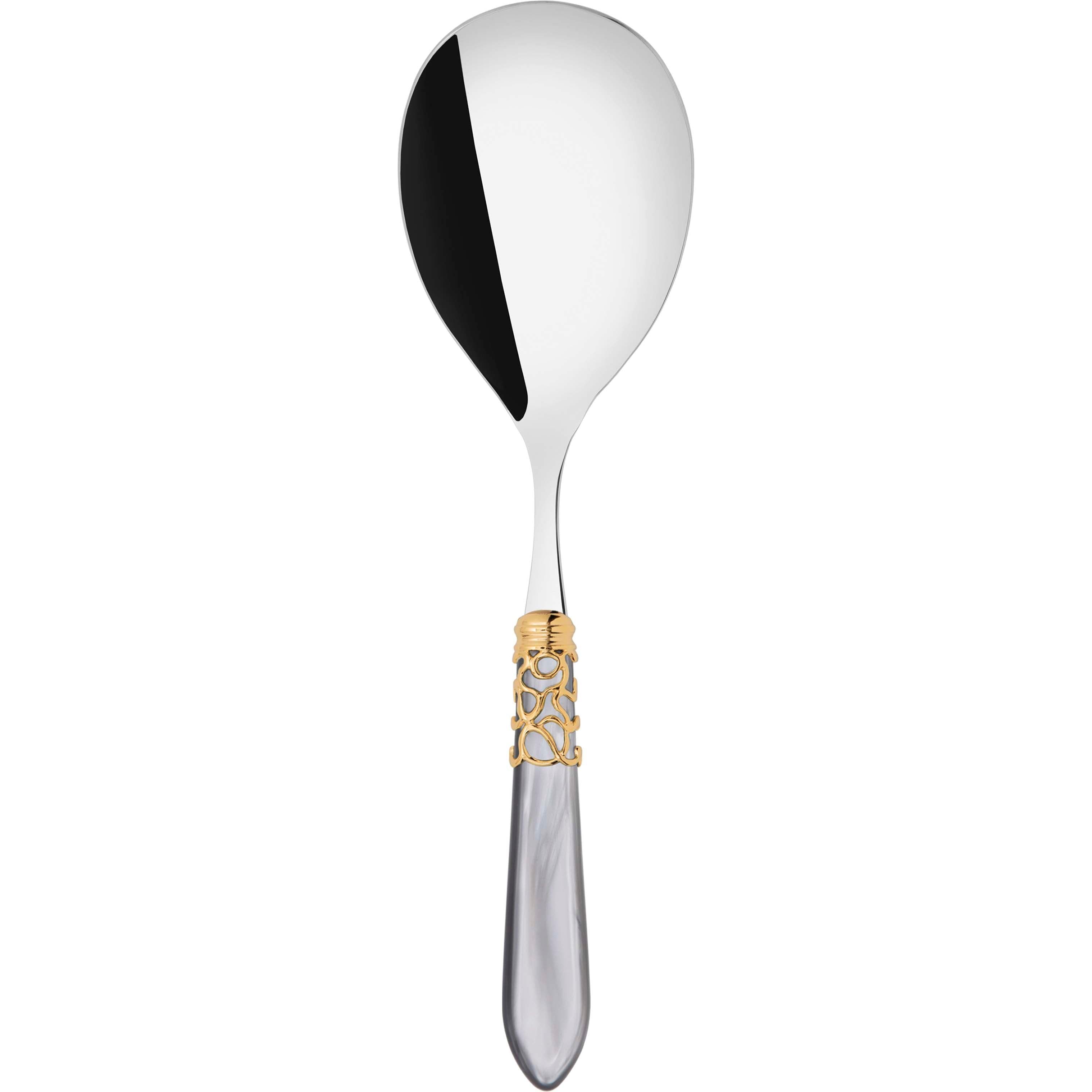 Melodia Gold Rice Casserole Serving Spoon - gray