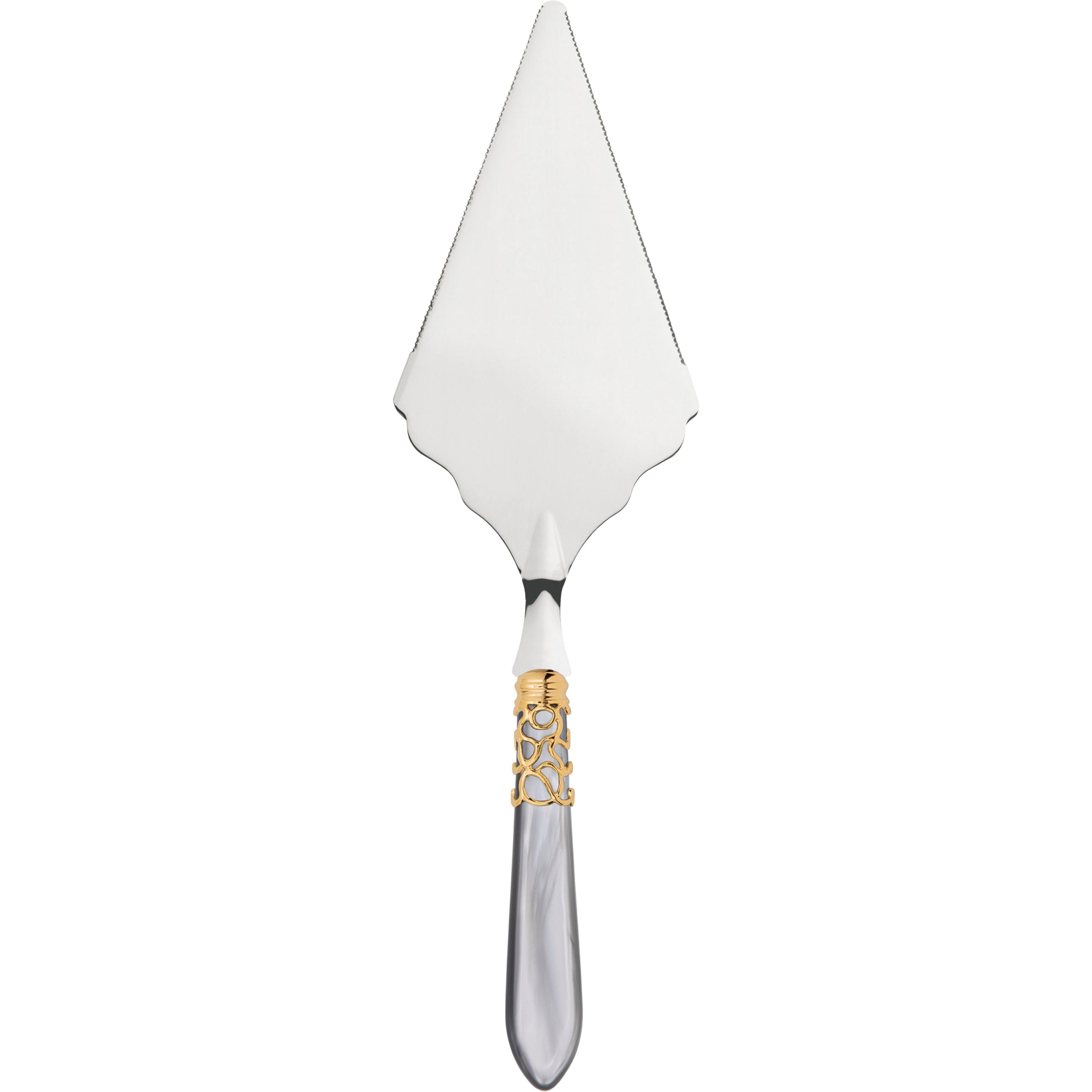 Melodia Gold Large Cake Server Serrated - gray