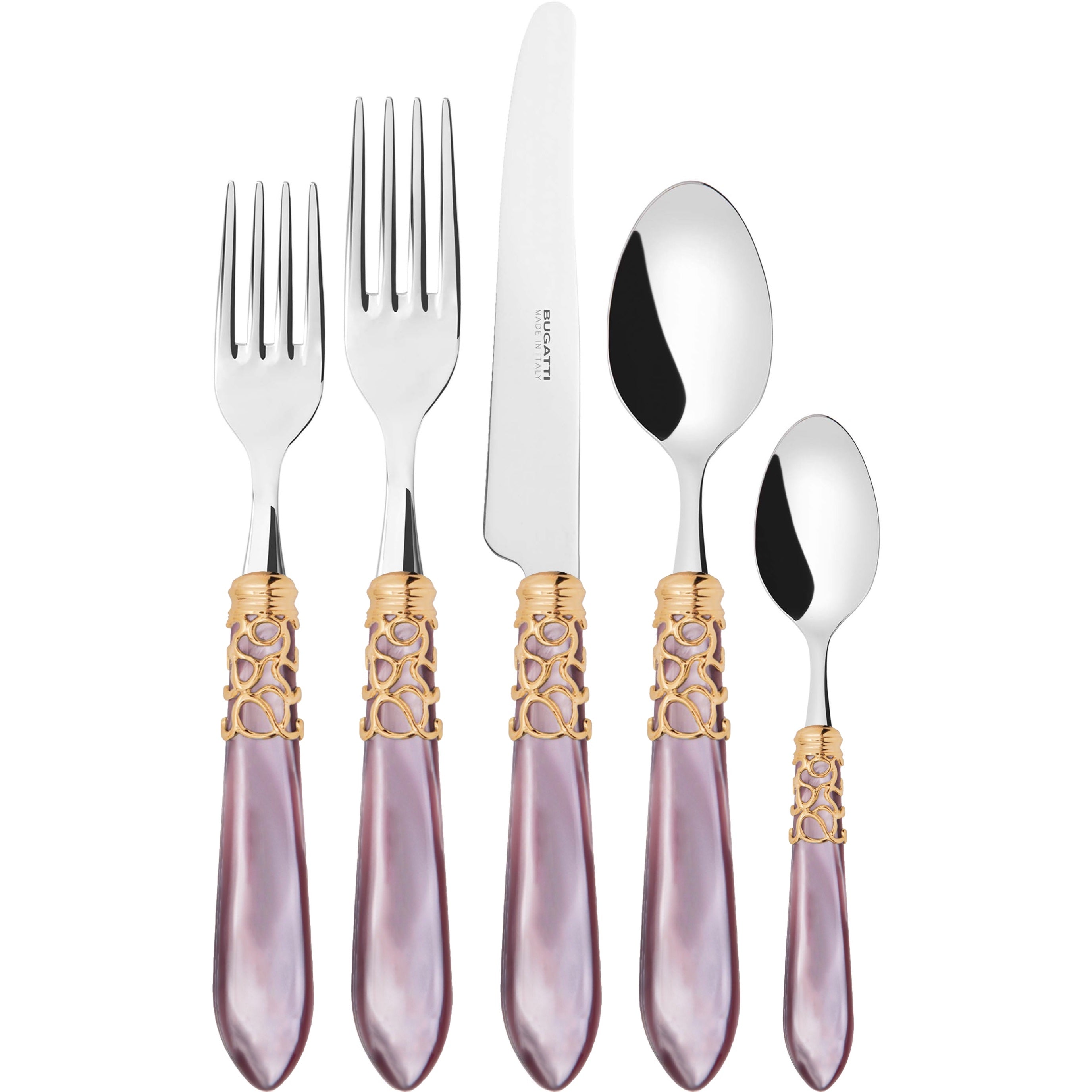 Melodia Gold 5 Piece Place setting - Lilac
