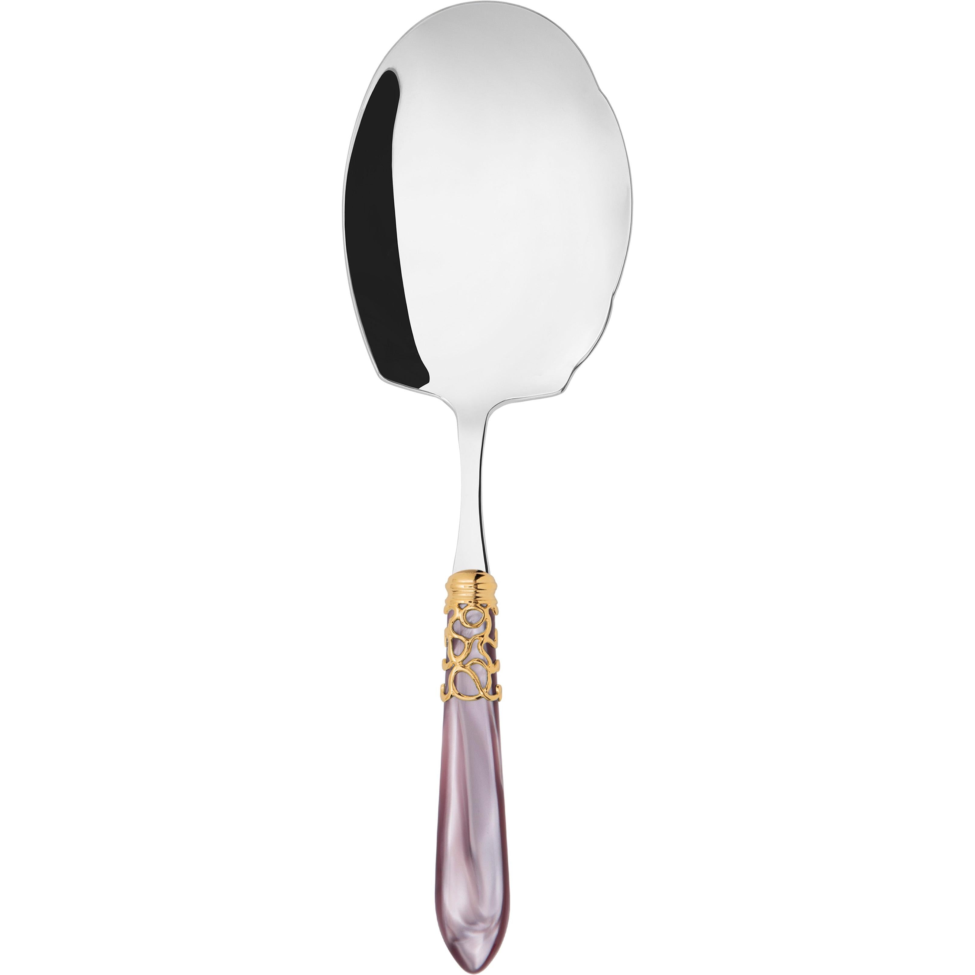 Melodia Gold Kebab Serving Spoon - lilac