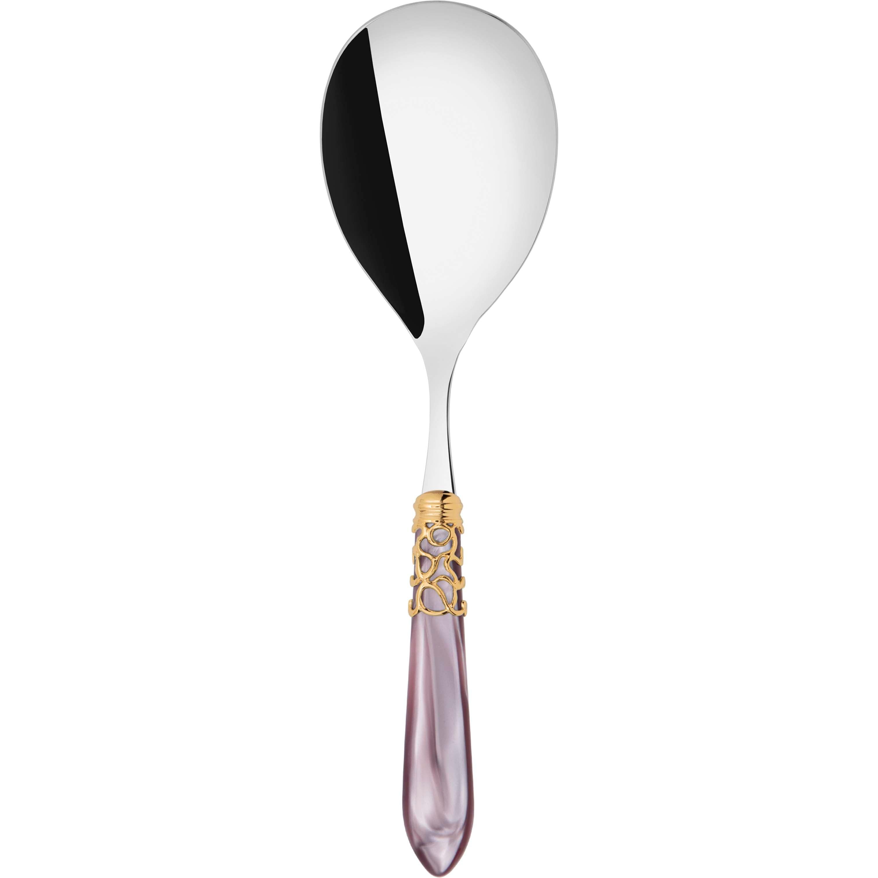 Melodia Gold Rice Casserole Serving Spoon - lilac