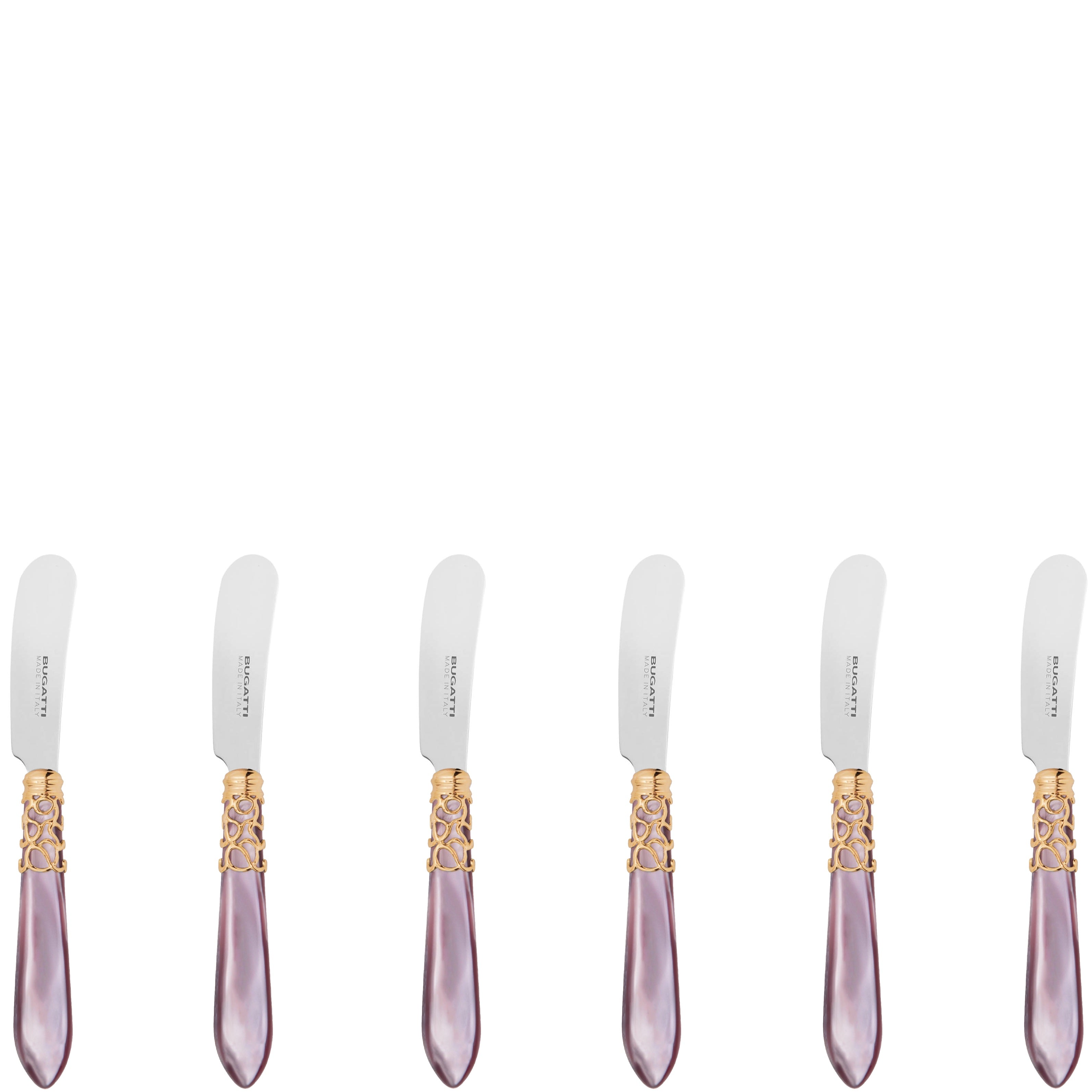 Melodia Gold Spreader / Butter Knife Set - Lilac