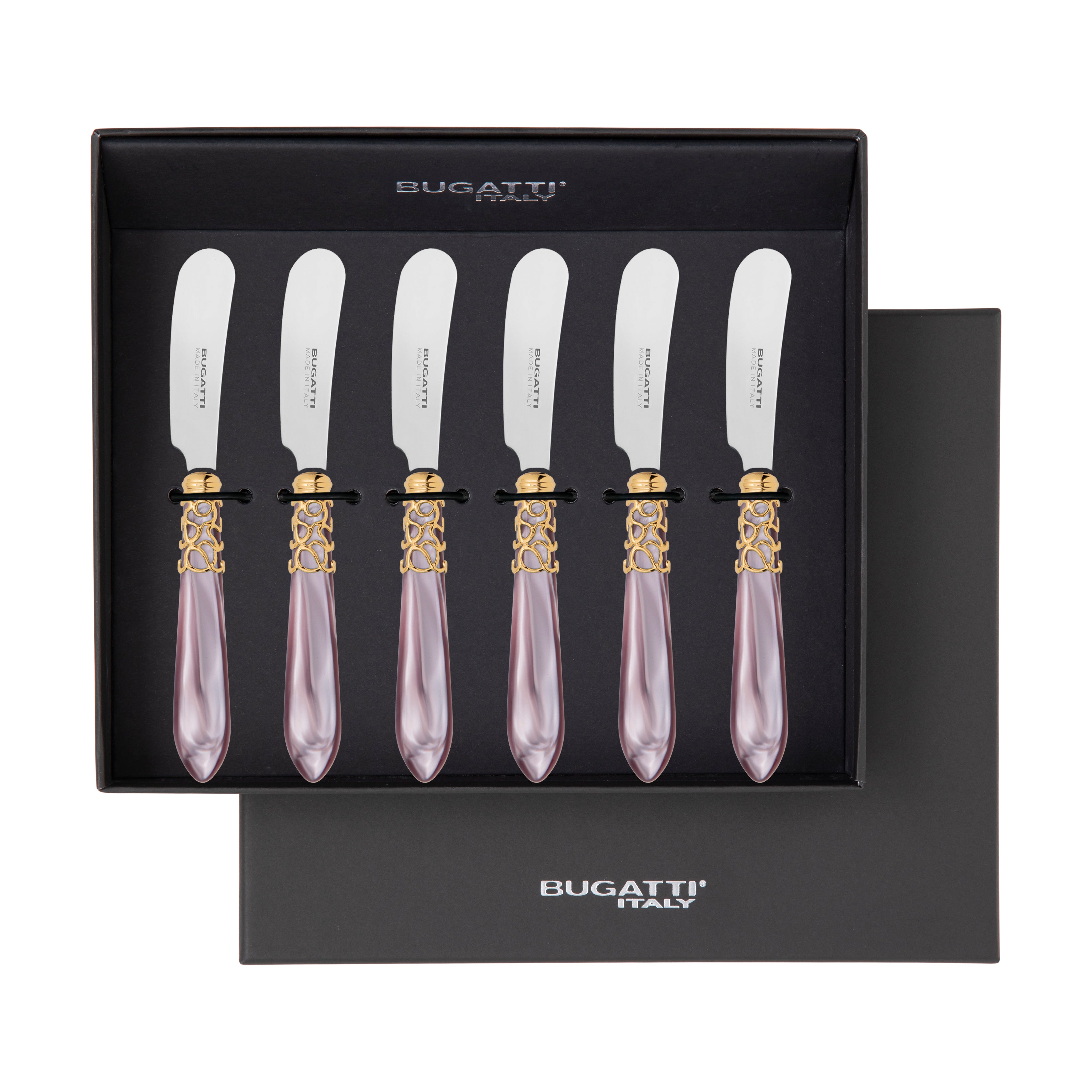 Melodia Gold Spreader / Butter Knife Set - lilac