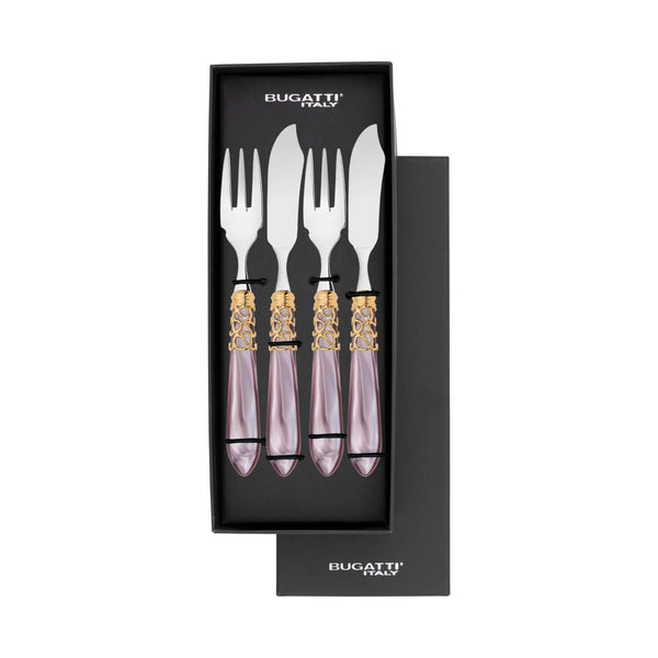Melodia Gold 12 Piece Fish Set - Lilac