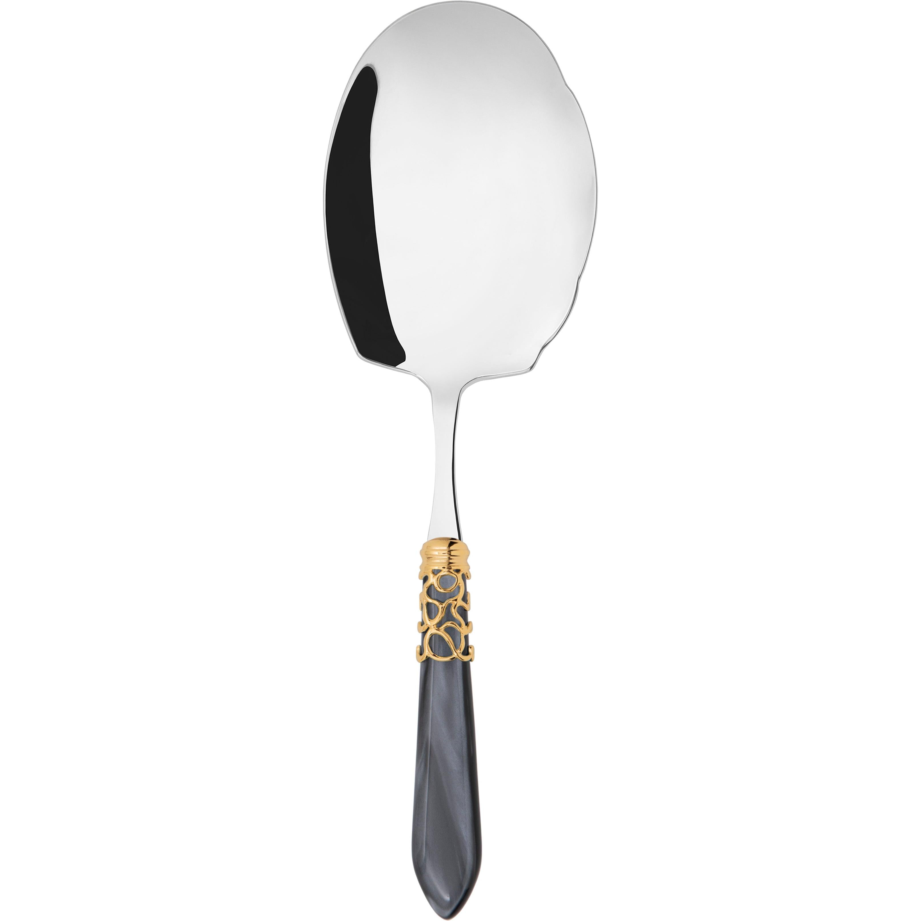 Melodia Gold Kebab Serving Spoon - charcoal