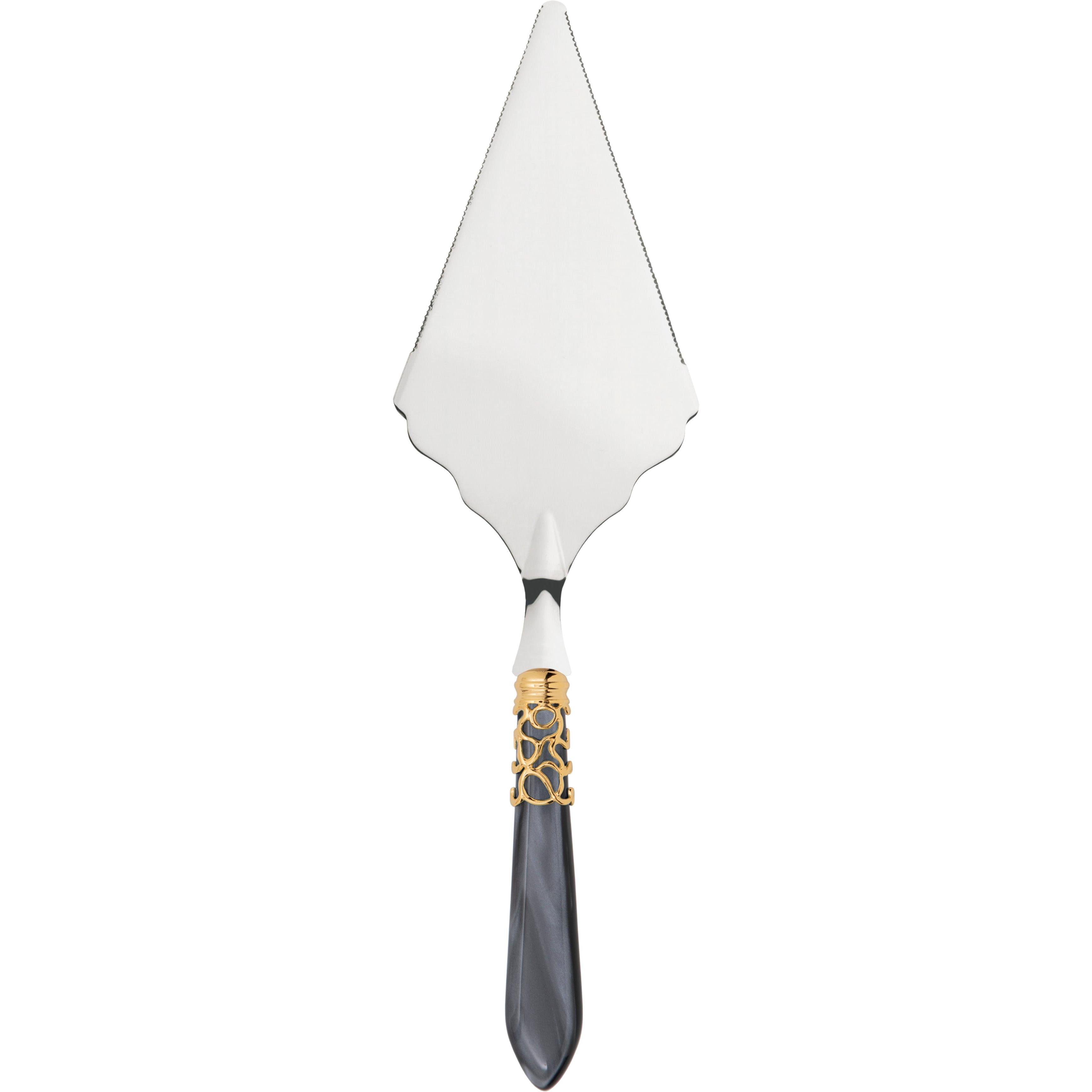 Melodia Gold Large Cake Server Serrated - charcoal