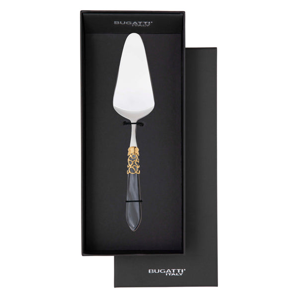 Melodia Gold Cake Server in gift box - Charcoal