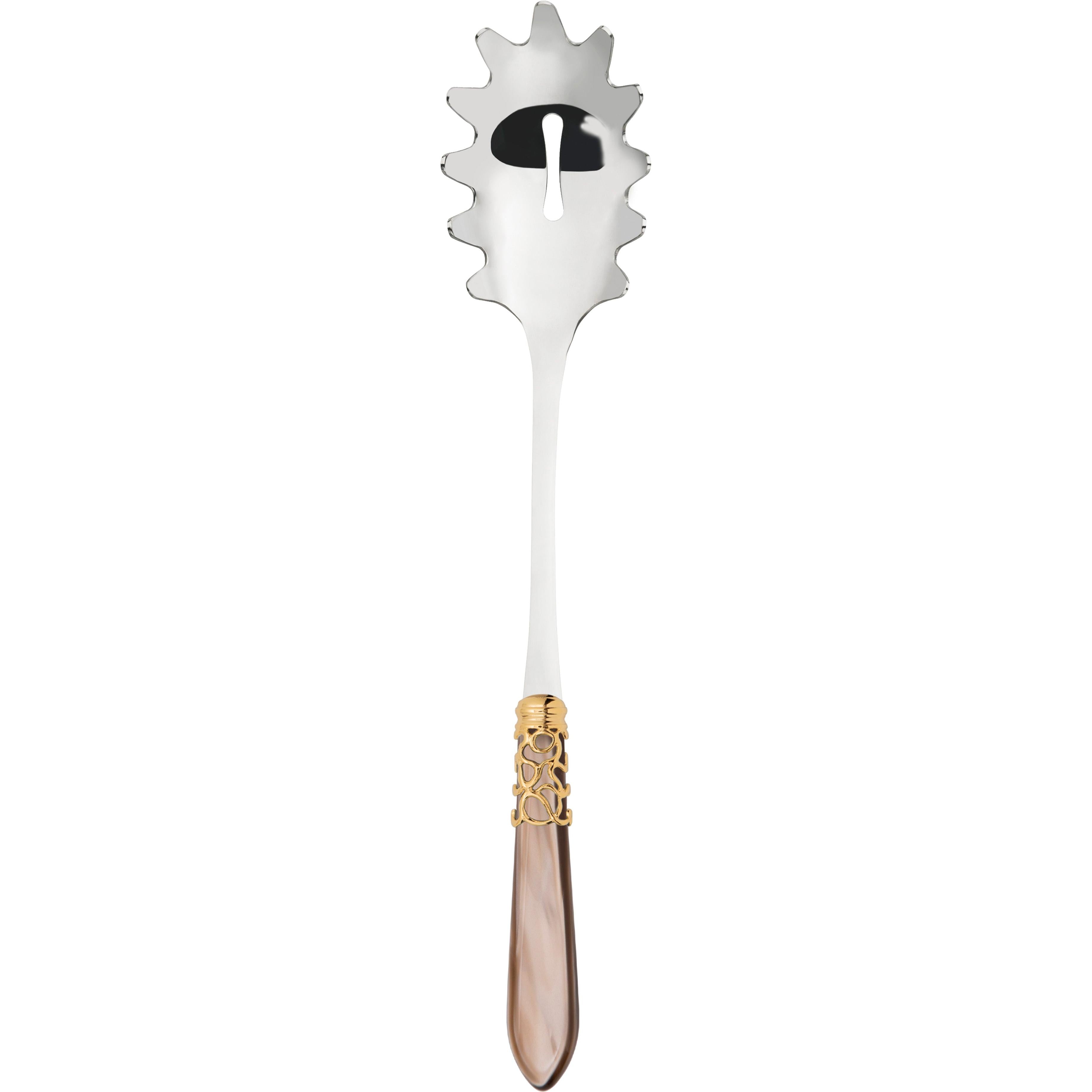 Melodia Gold Pasta / Spaghetti Server - taupe