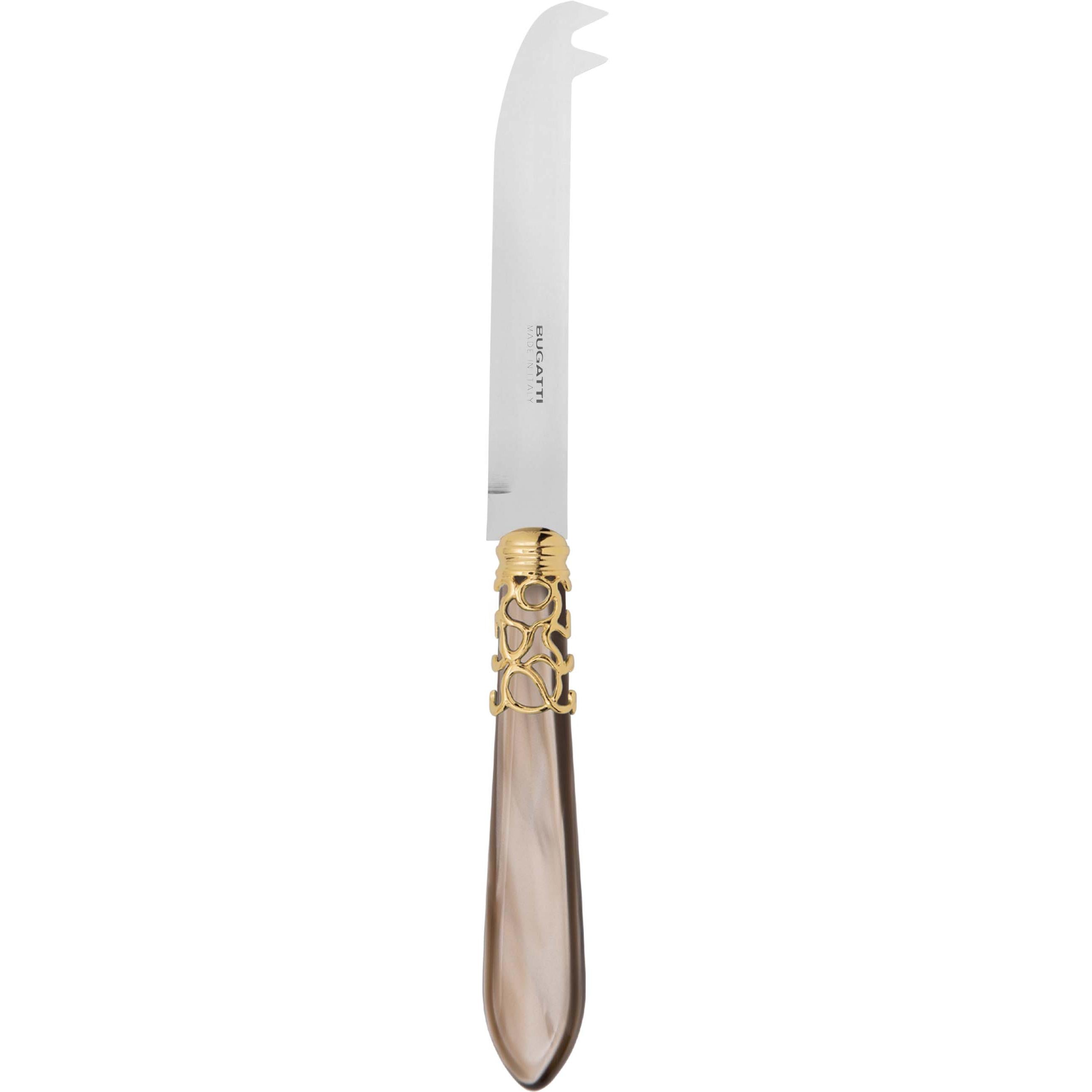 Melodia Gold 2 point "deer" cheese Knife - taupe
