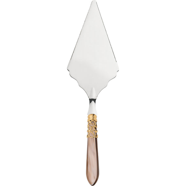 Melodia Gold Large Cake Server Serrated - Taupe