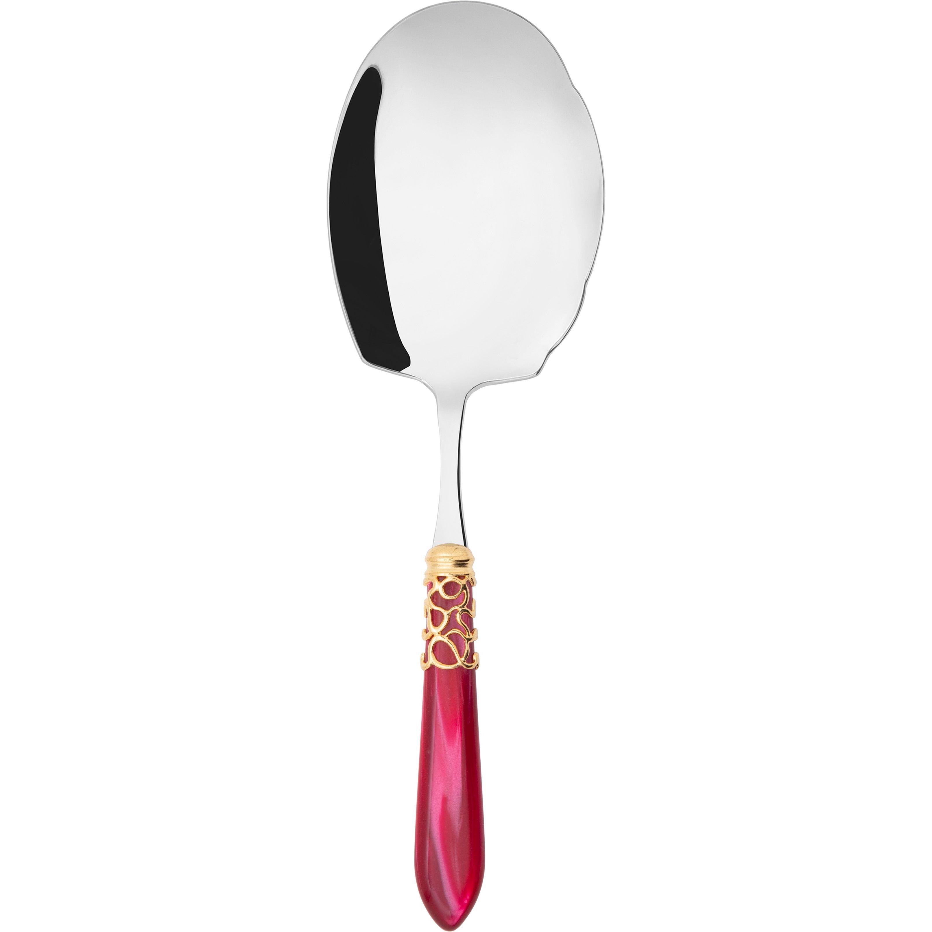 Melodia Gold Kebab Serving Spoon - raspberry