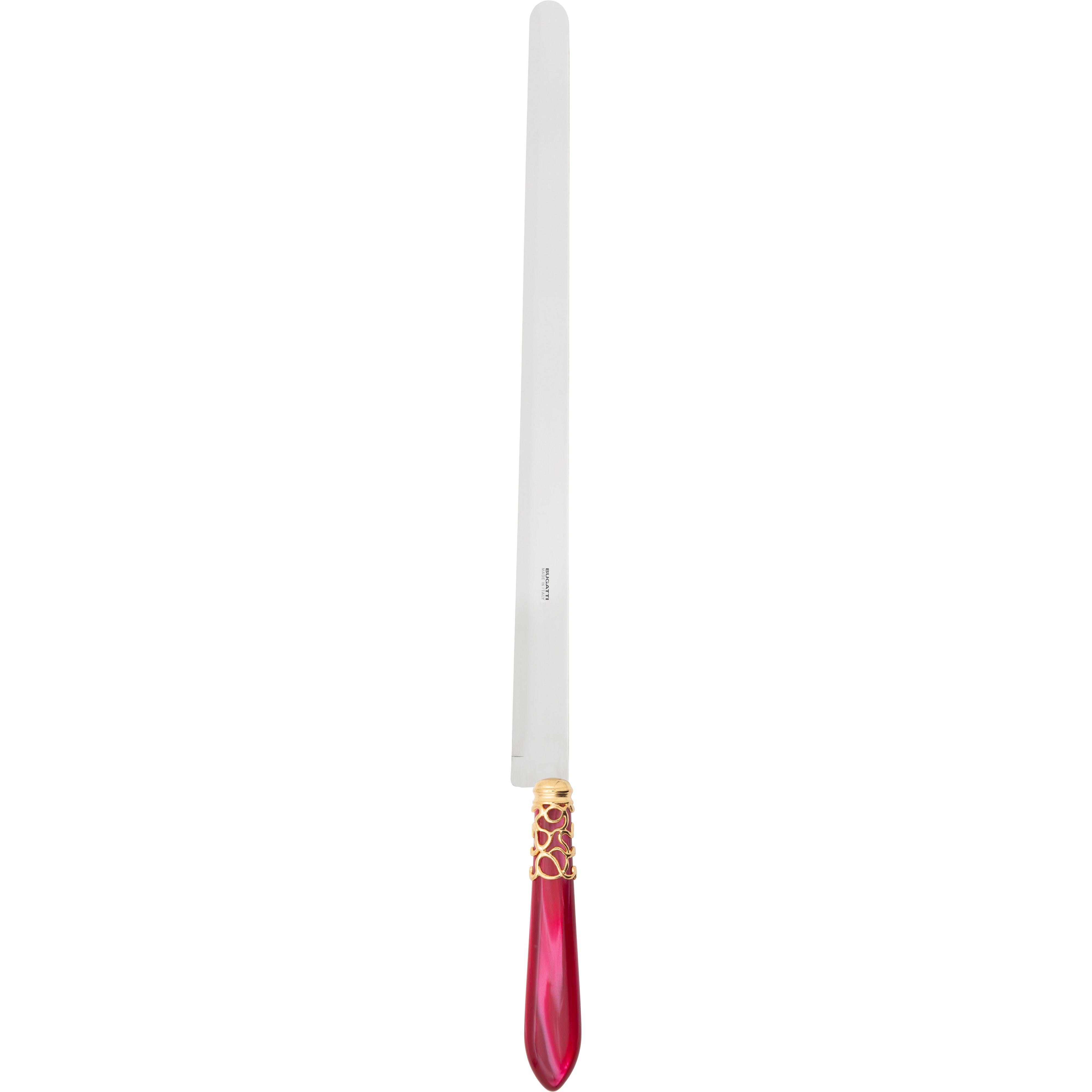 Melodia Gold Ham Knife 40 cm (15.75 inch) - raspberry