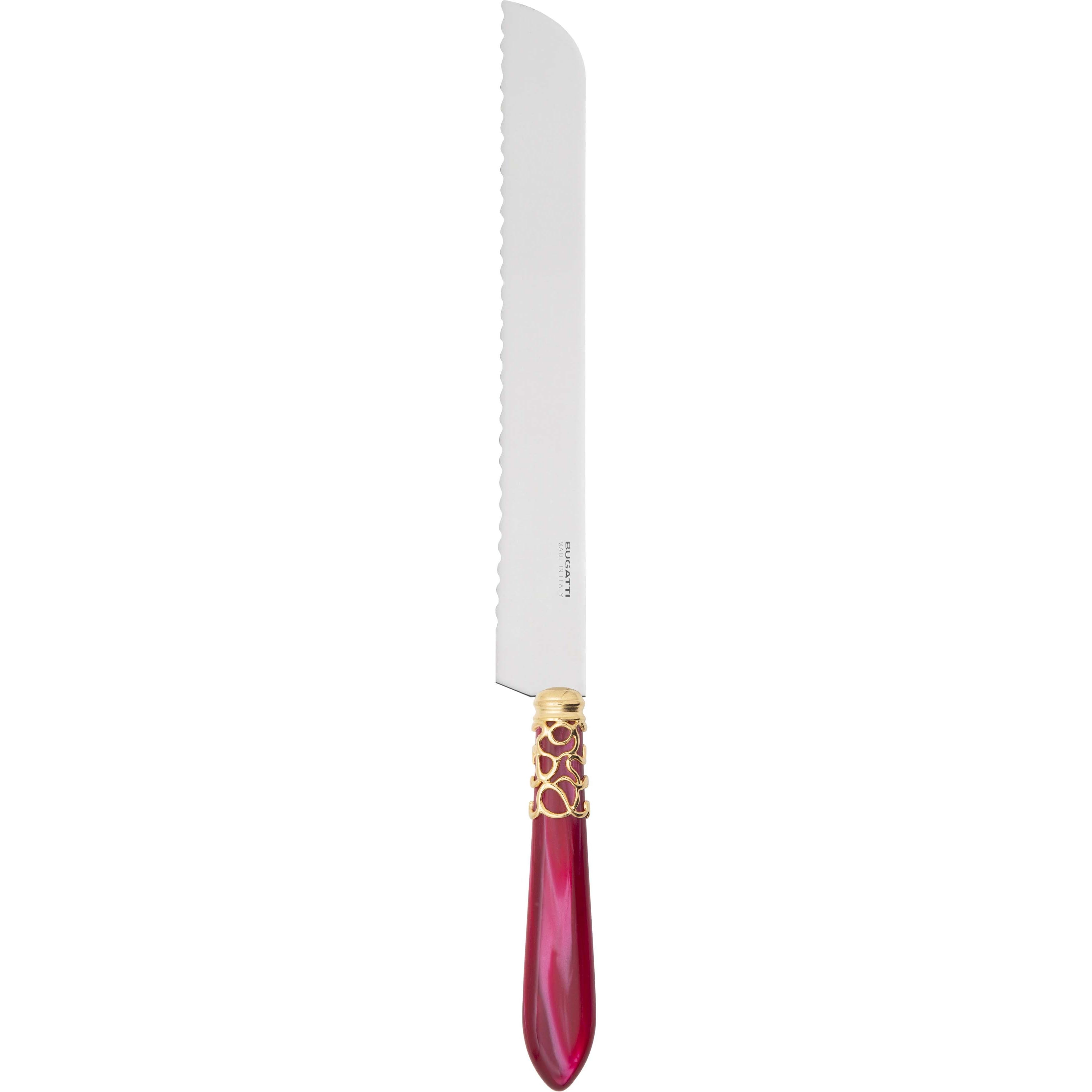 Melodia Gold Bread Knife - raspberry