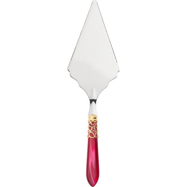 Melodia Gold Large Cake Server Serrated - Raspberry