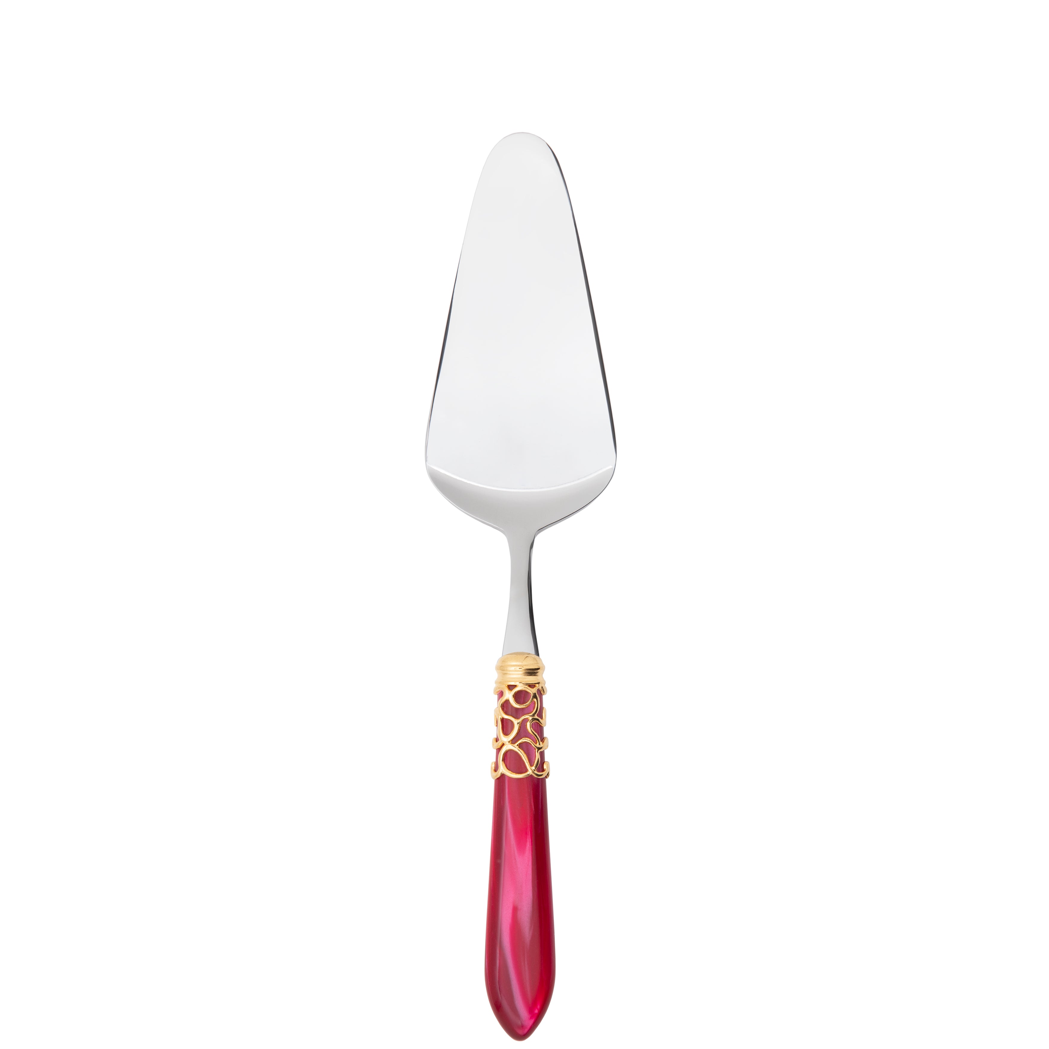 Melodia Gold Cake Server in gift box - raspberry