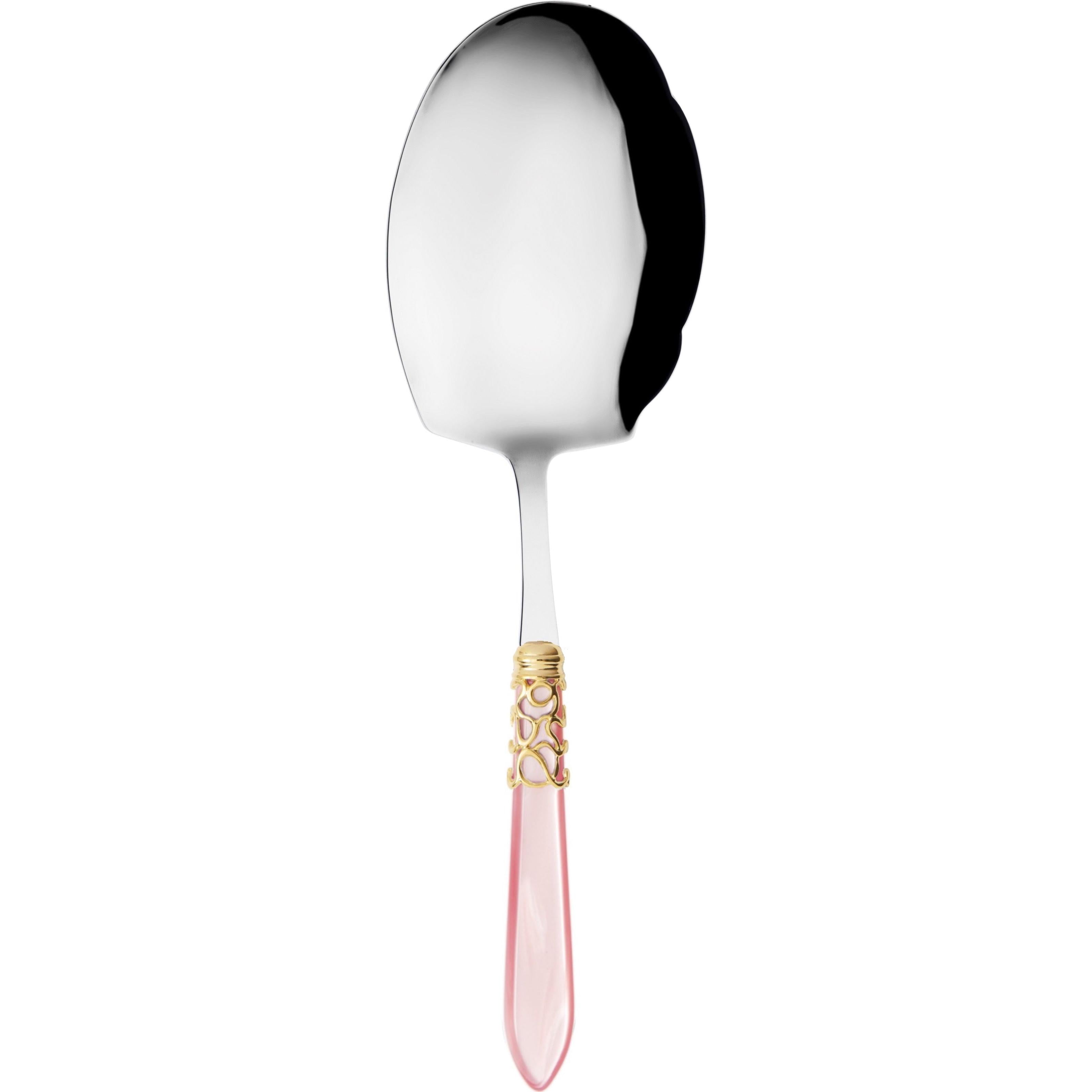 Melodia Gold Kebab Serving Spoon - Pink