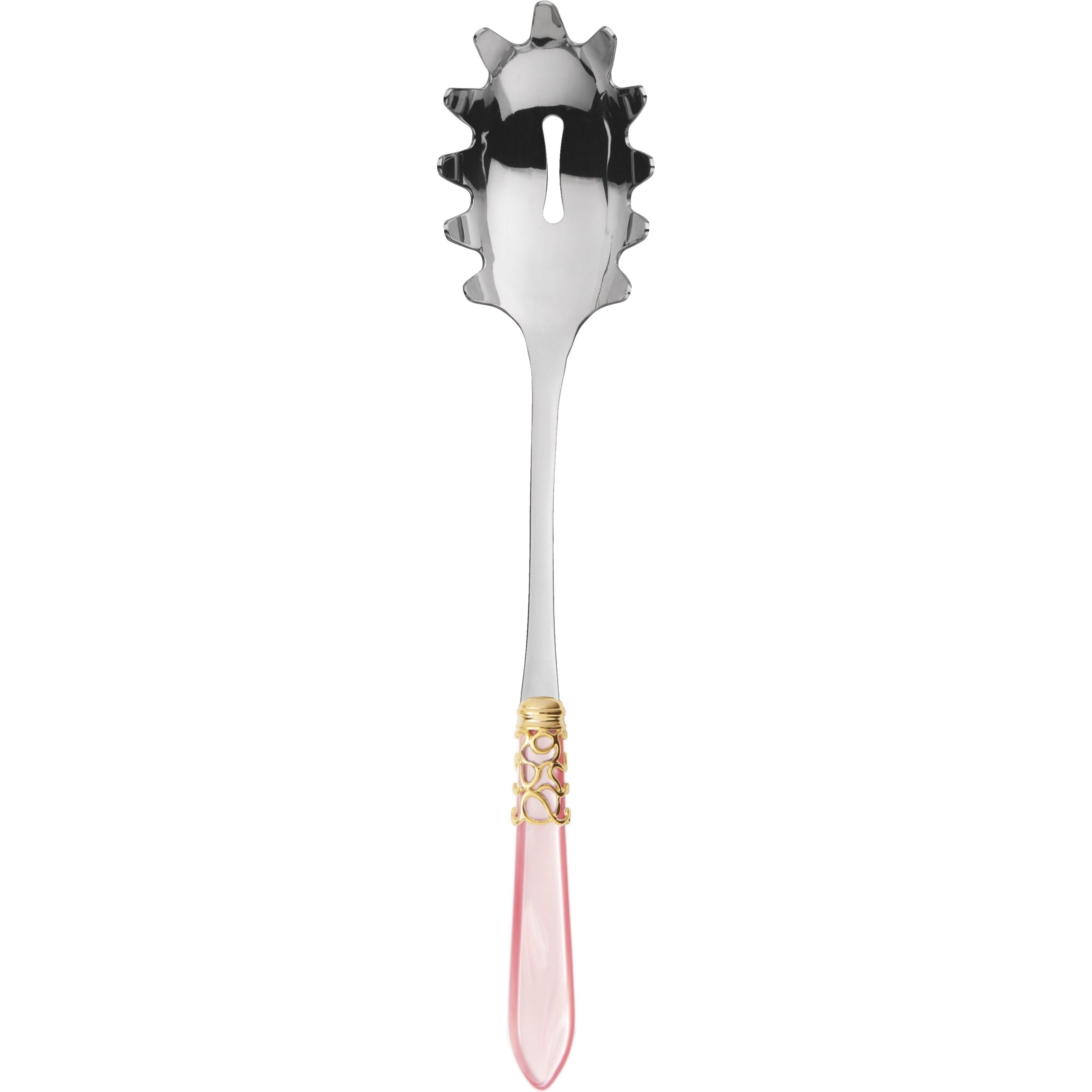 Melodia Gold Pasta / Spaghetti Server - Pink
