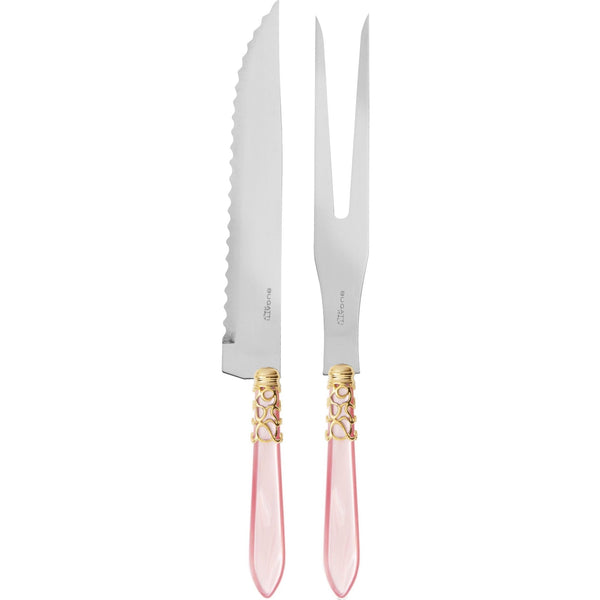 Melodia Gold Roast Carving Set - Pink