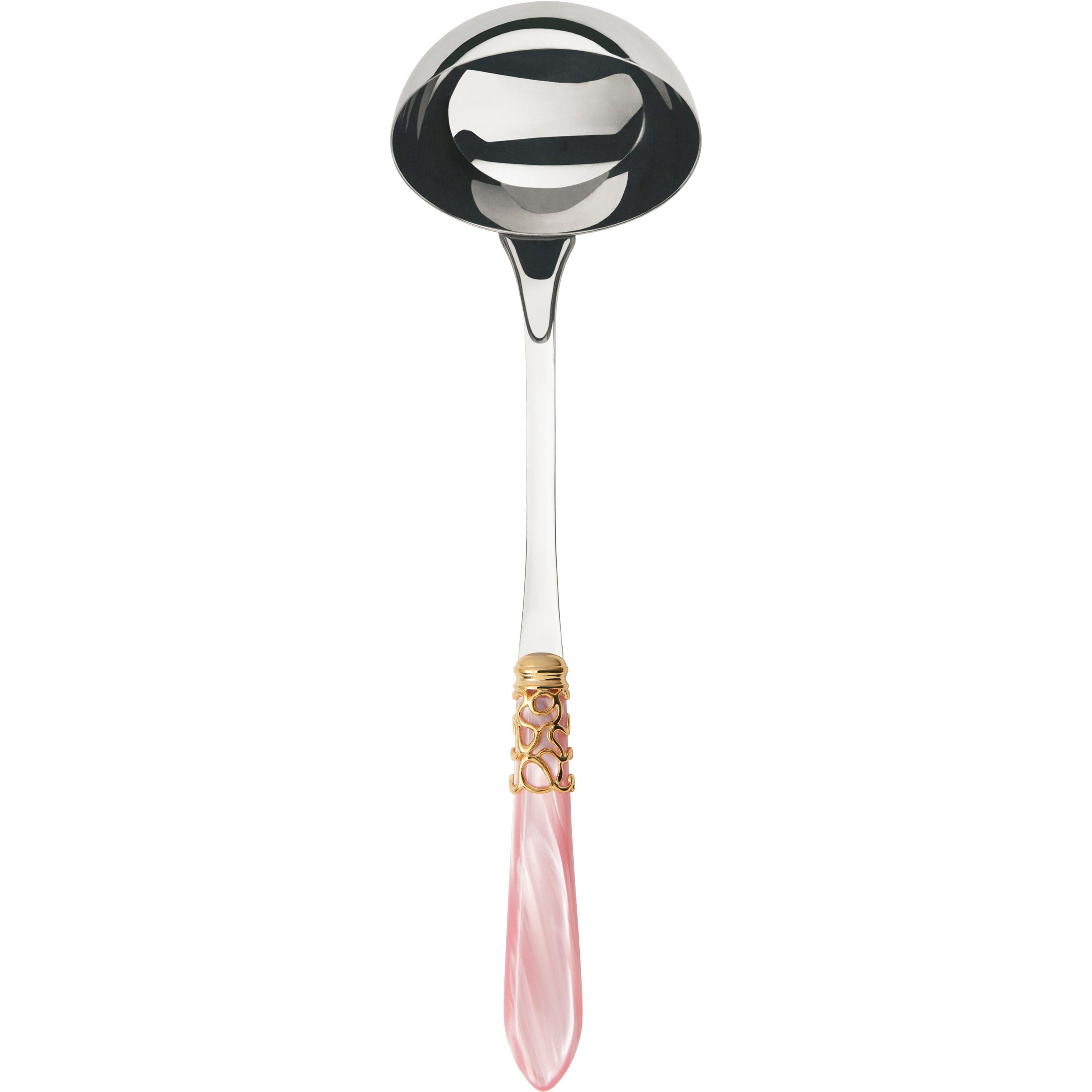 Melodia Gold Soup Ladle - pink