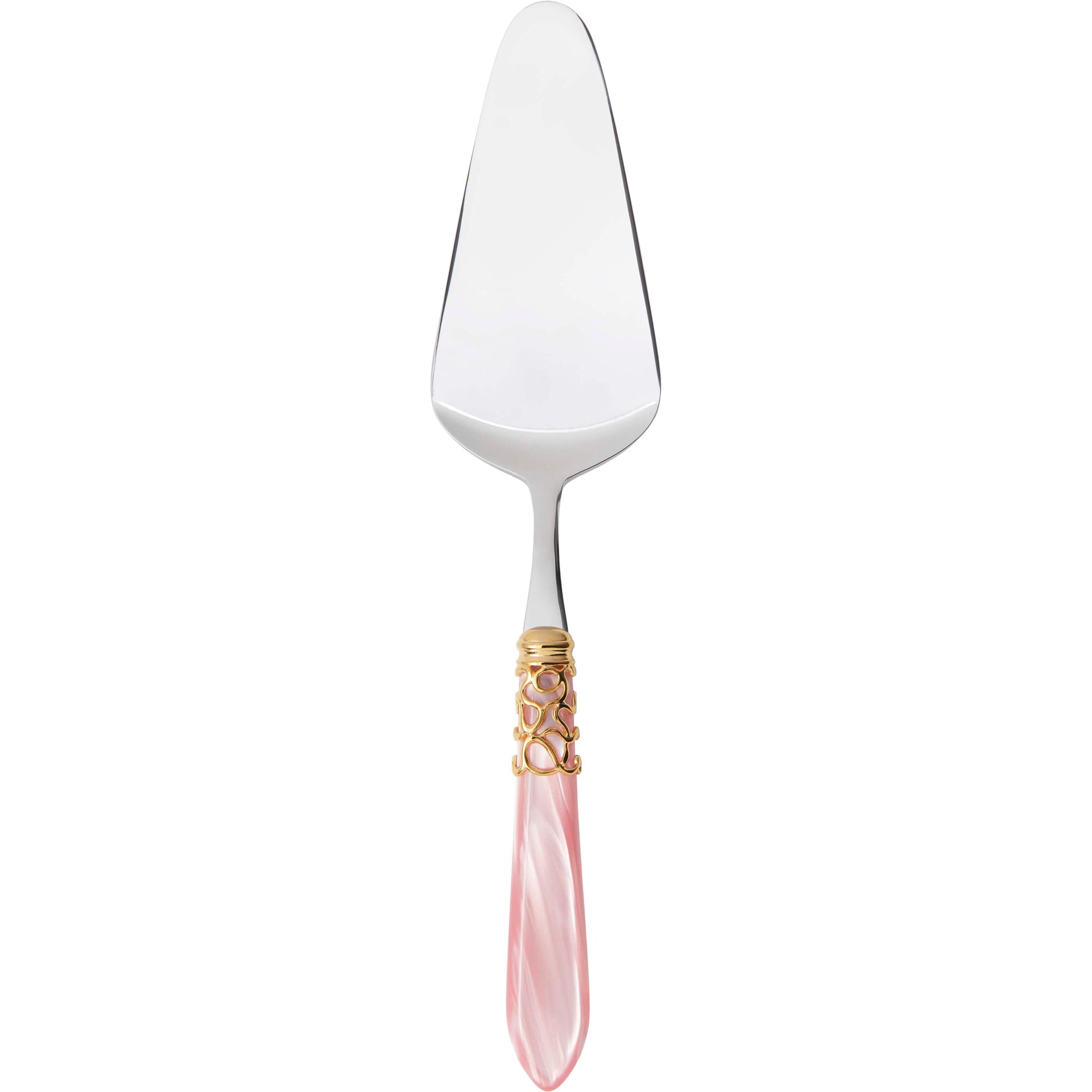Melodia Gold Cake Server  Rounded - pink