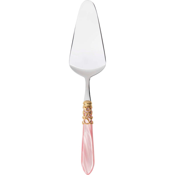 Melodia Gold Cake Server  Rounded - Pink