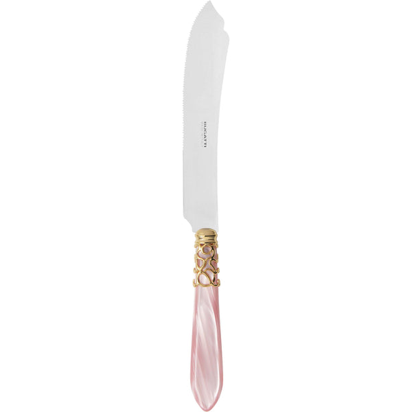 Melodia Gold Cake Knife 28 cm (11.02 inch) - Pink