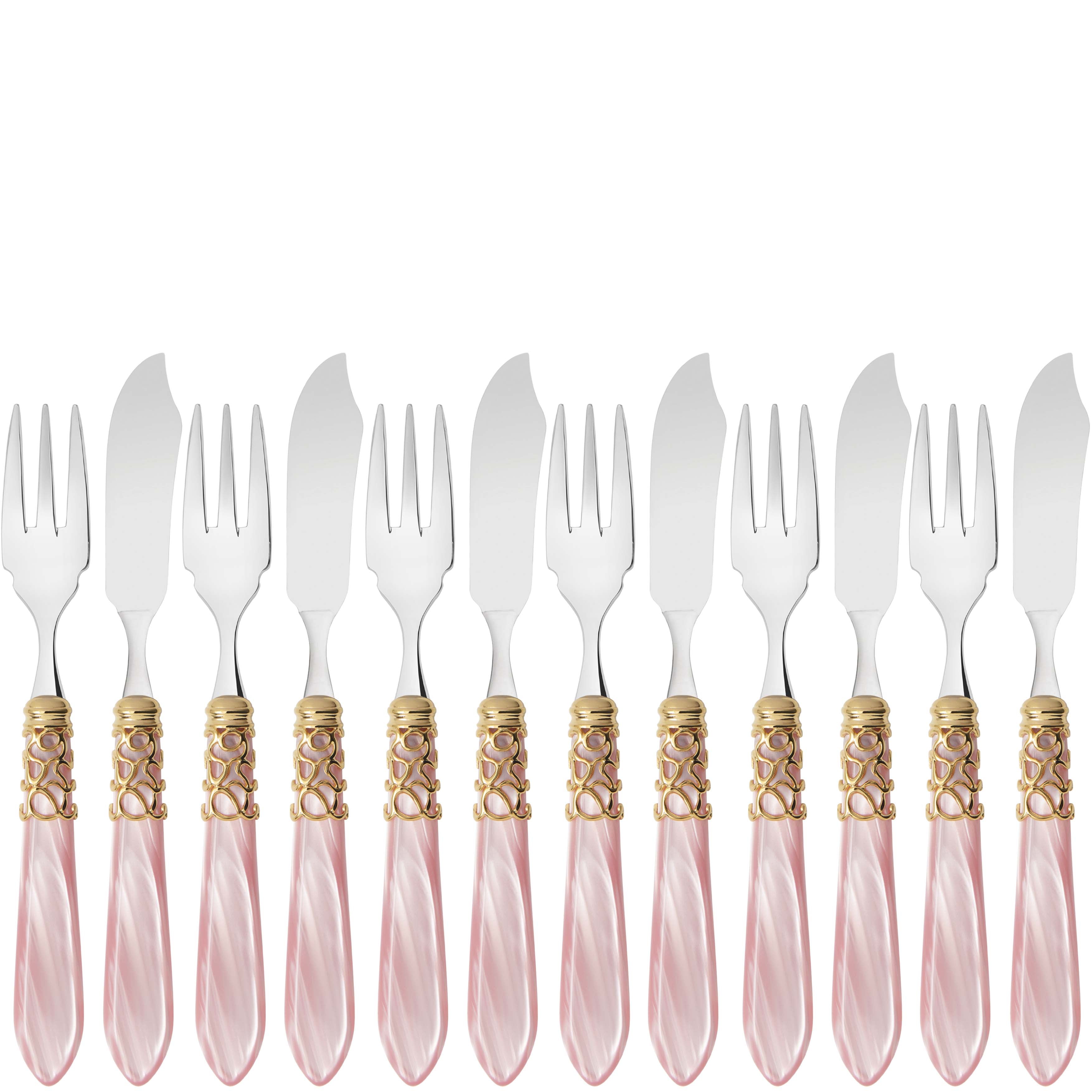 Melodia Gold 12 Piece Fish Set - pk