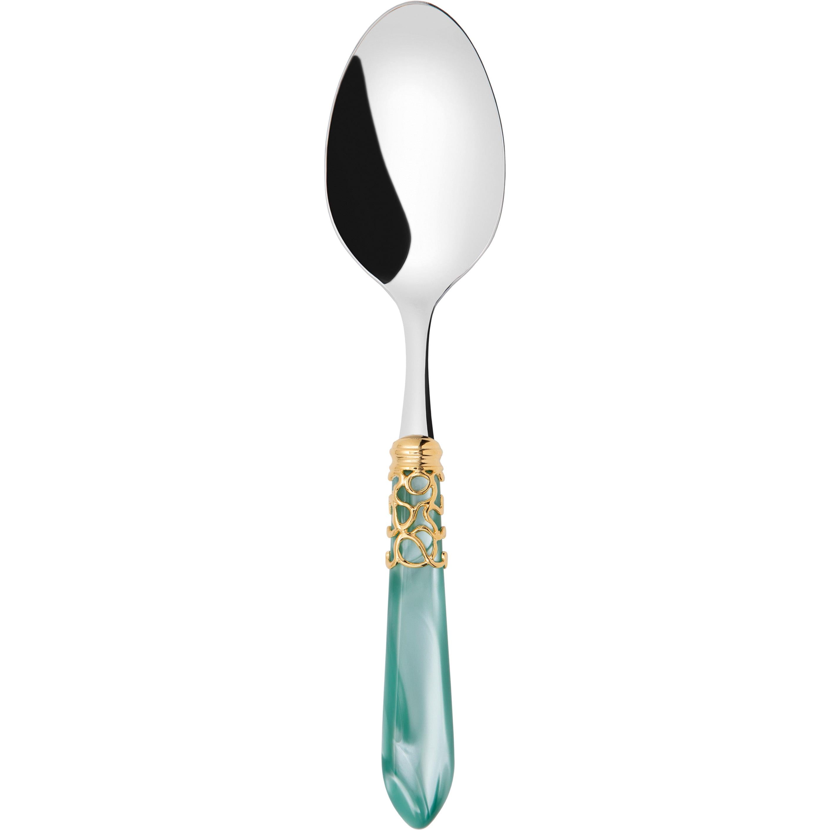 Melodia Gold Serving Spoon - aqua