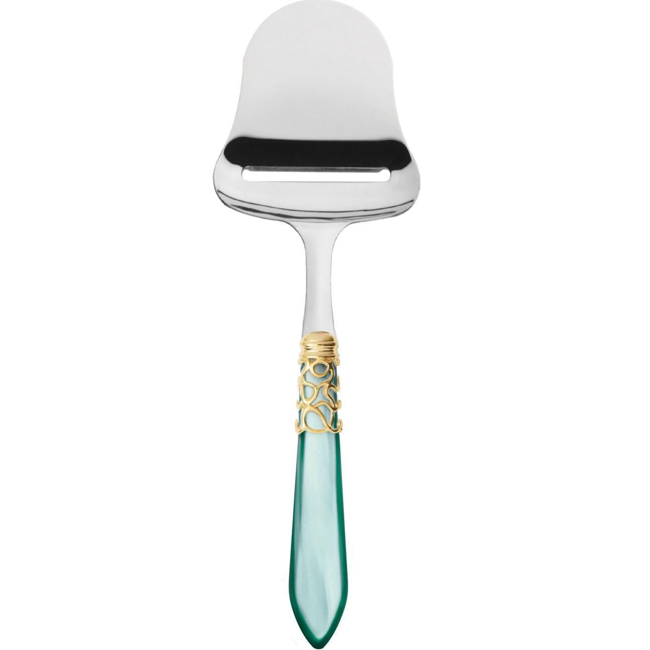 Melodia Gold Cheese Slicer - Aqua