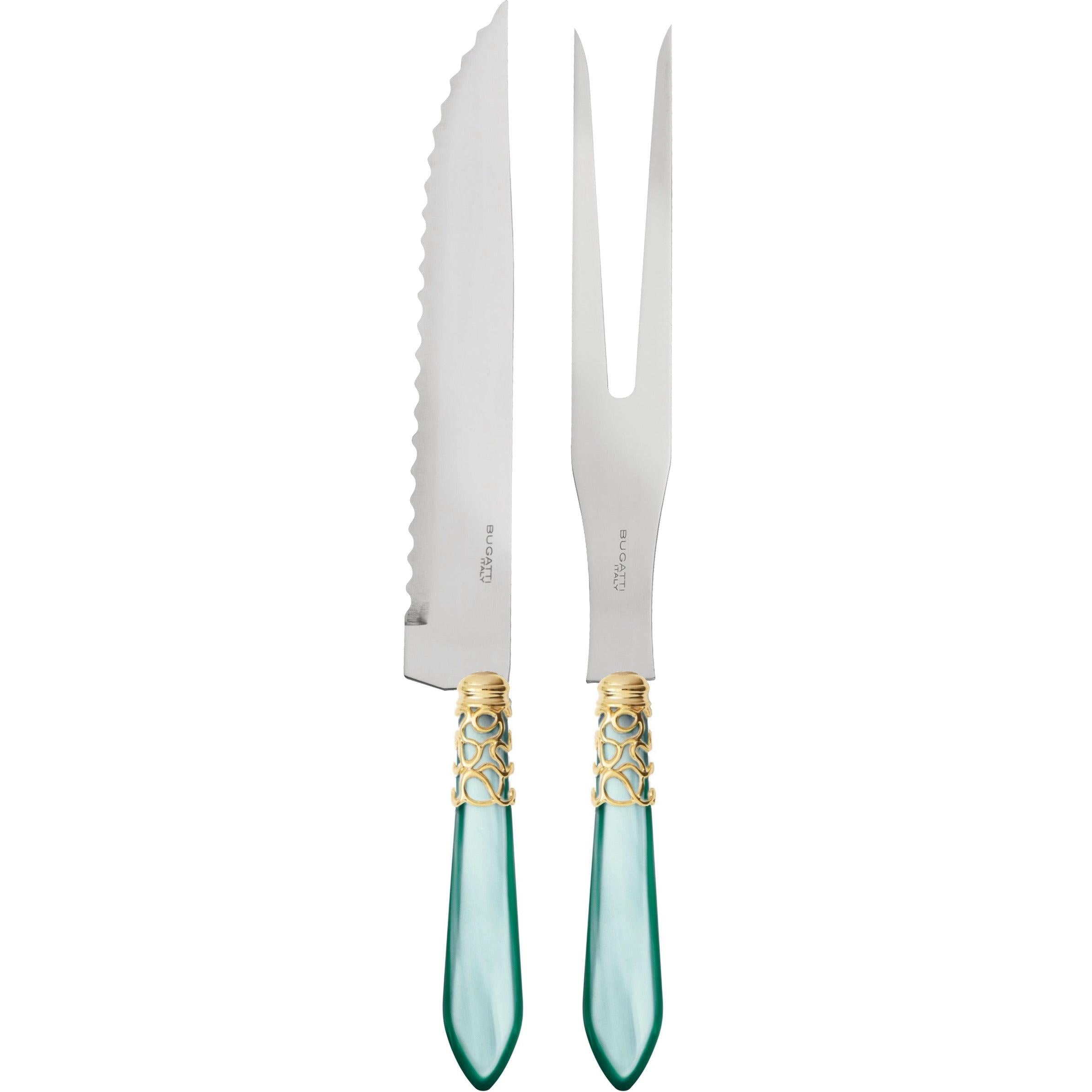 Melodia Gold Roast Carving Set - Aqua