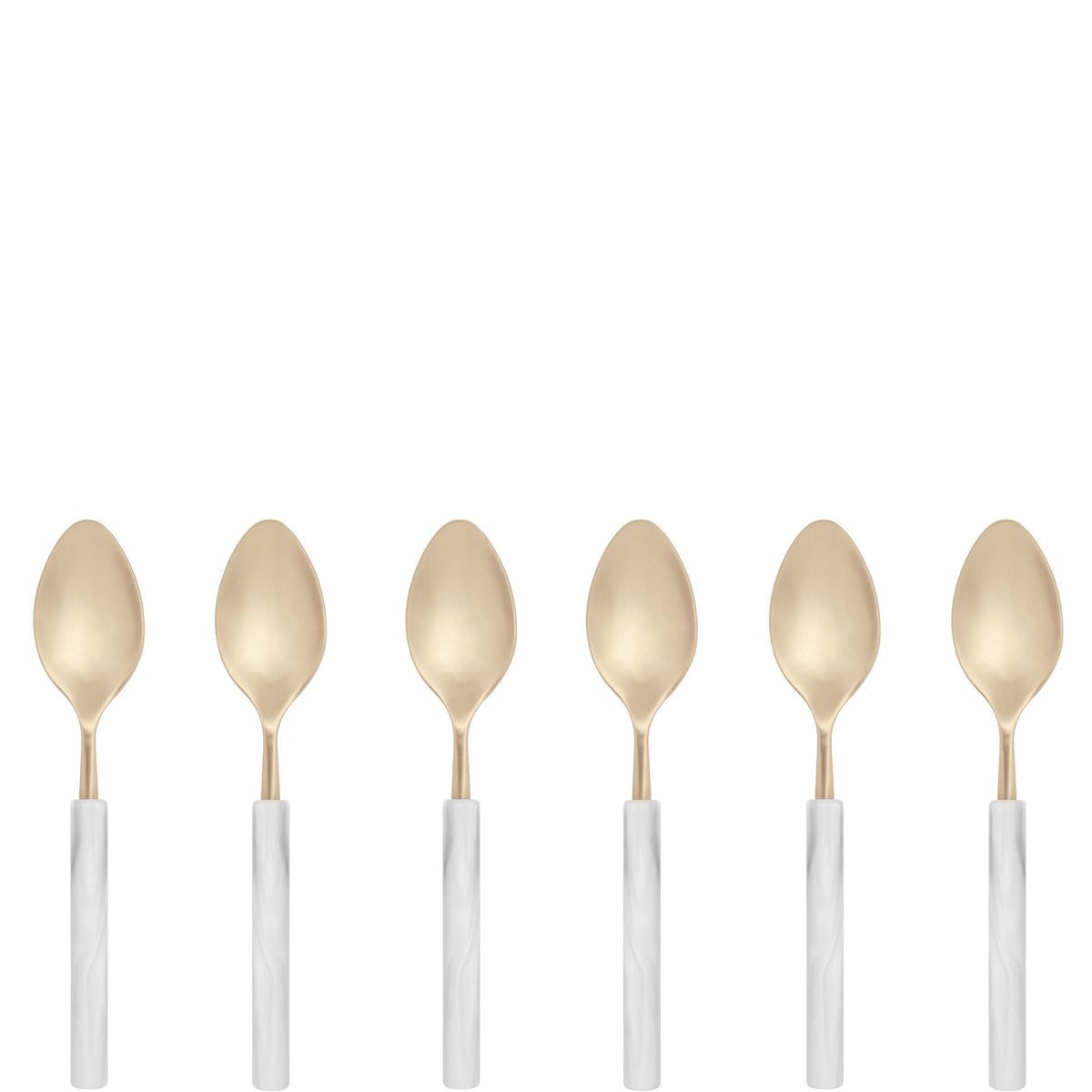 Mediterraneo Champagne Coffee Spoon Set white
