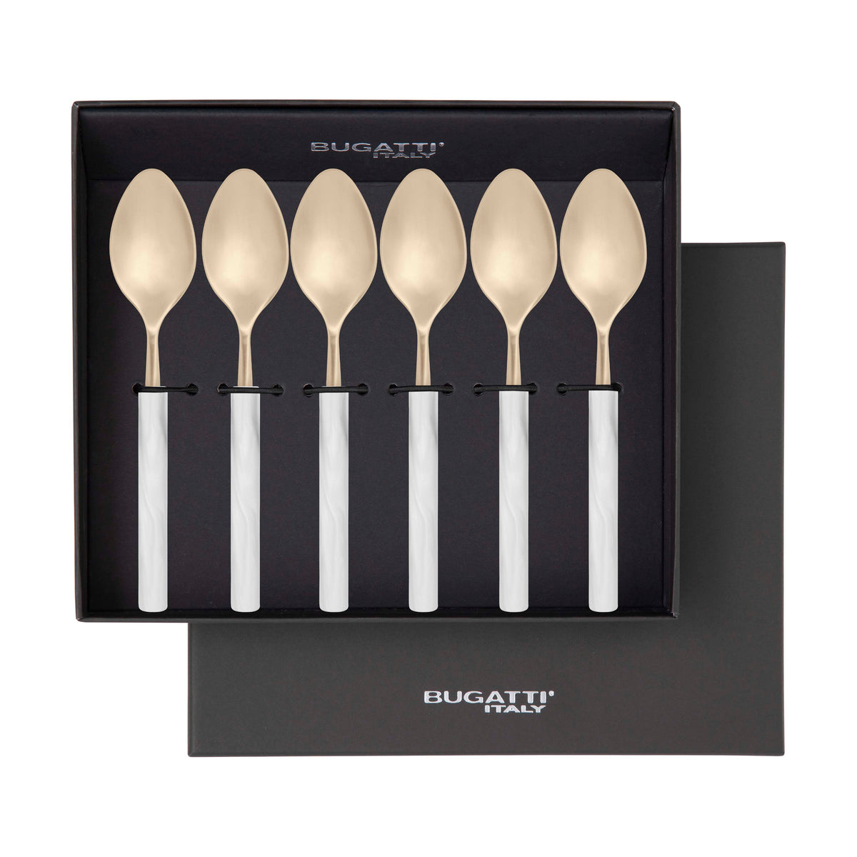 Mediterraneo Champagne Coffee Spoon Set white